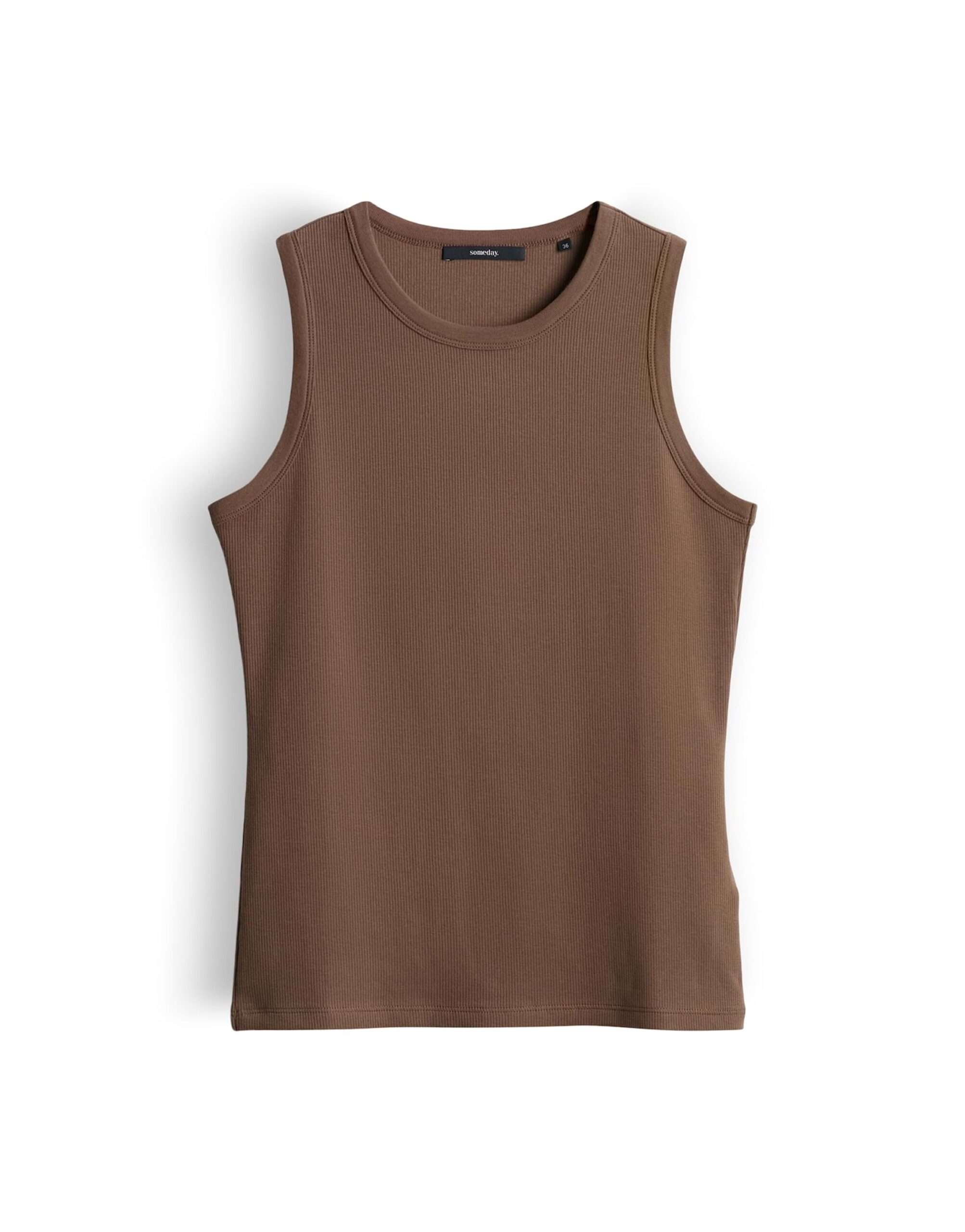 someday. Schmales Shirt aus elastischem Jersey mit Rippstruktur