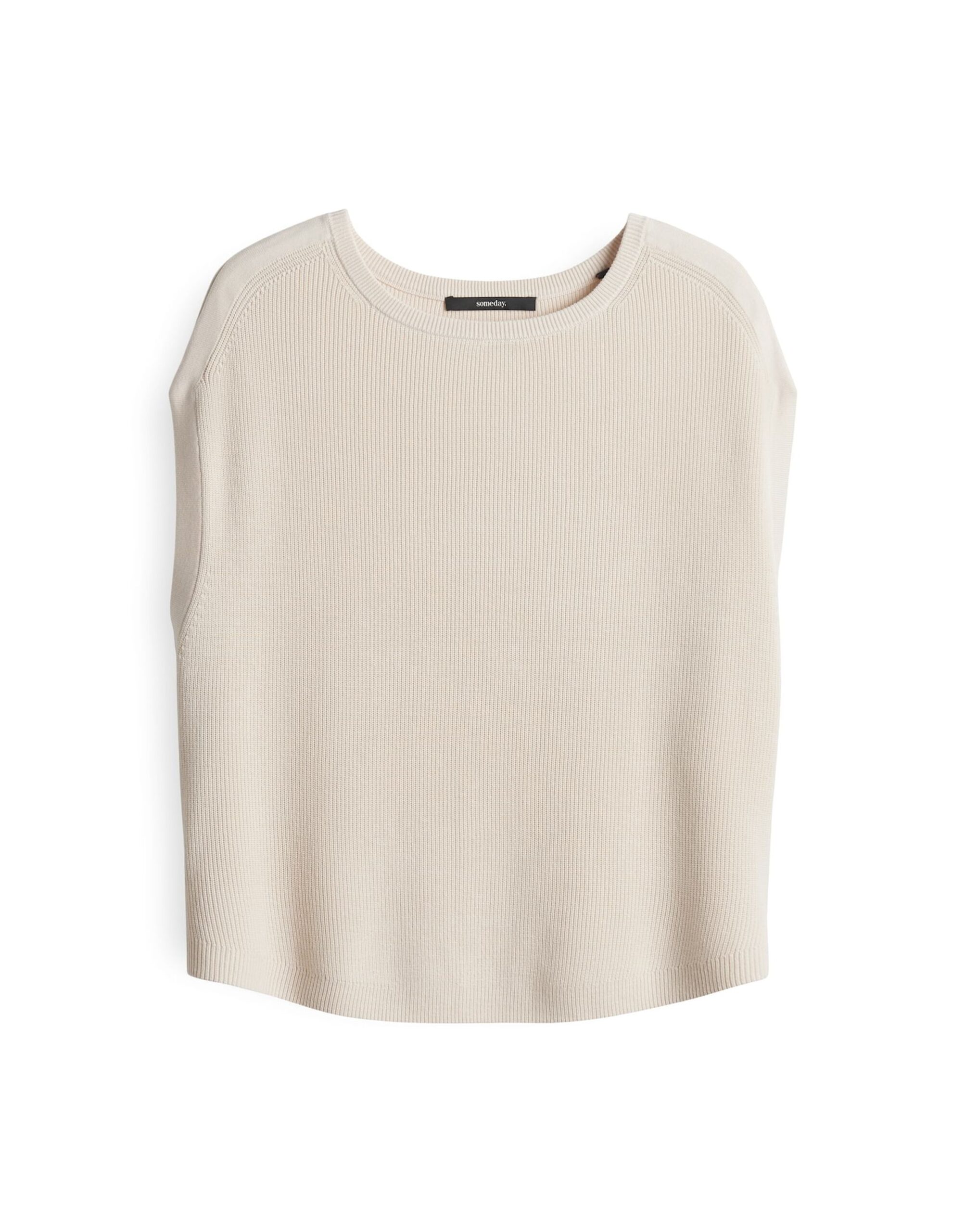 someday. Lockeres Feinstrick-Kleid mit überschnittenen Kurzarmen