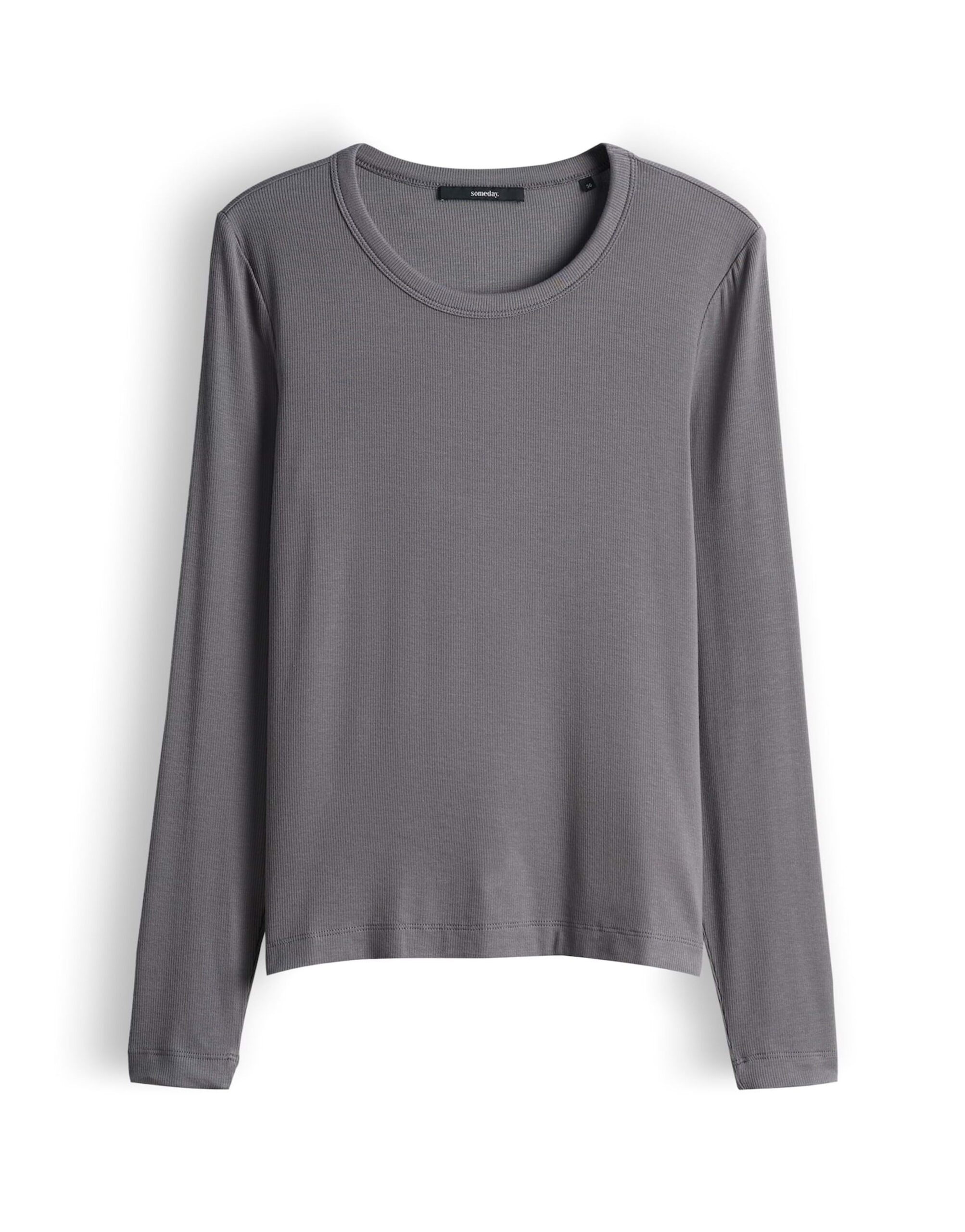someday. Langarmshirt mit Rippstruktur