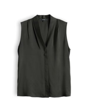 someday. Ärmellose Bluse mit V-Ausschnitt und Faltendetail