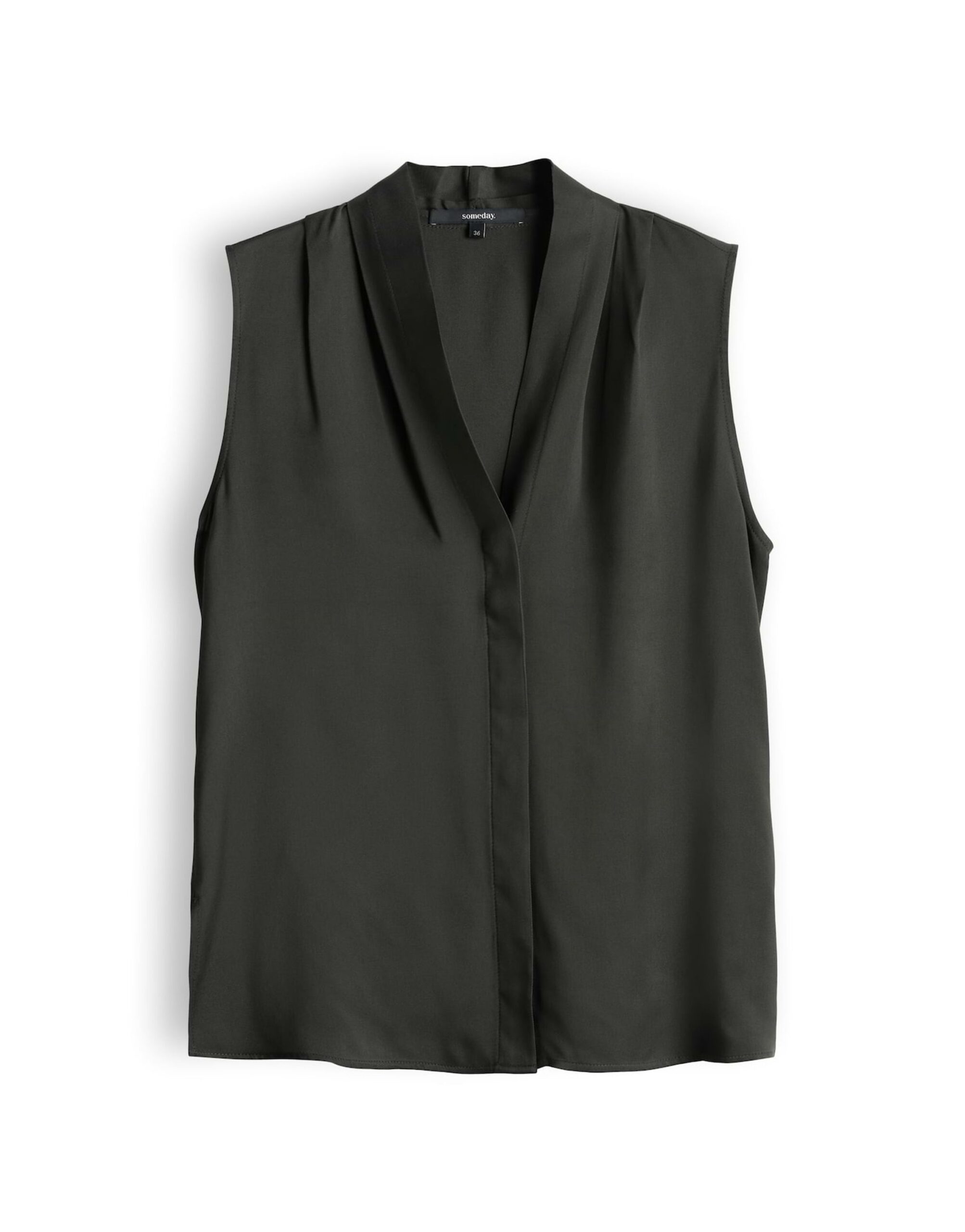 someday. Ärmellose Bluse mit V-Ausschnitt und Faltendetail