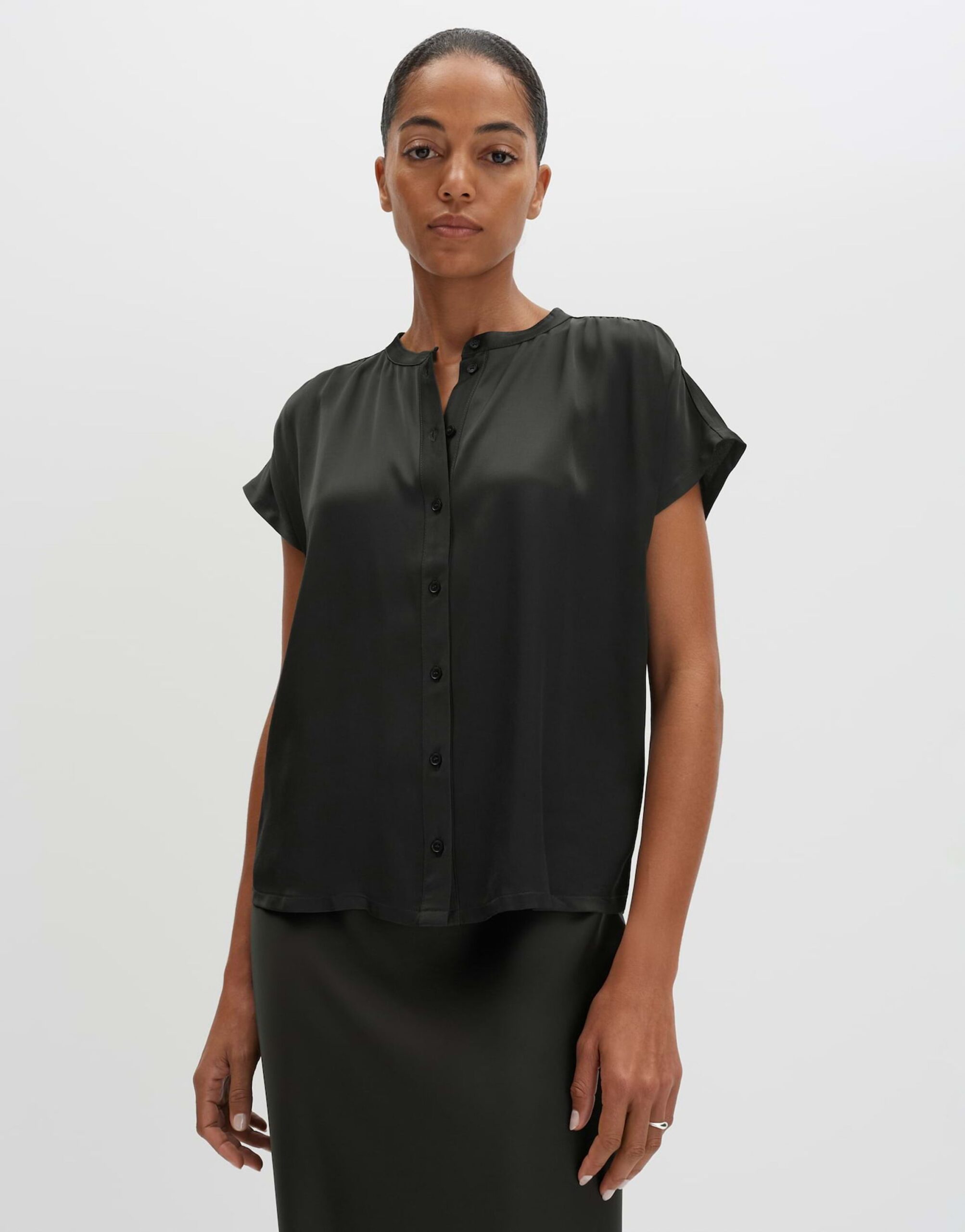 someday. Koralie Detail Shirt mit Satinoptik und Jersey-Rücken – Bild 2