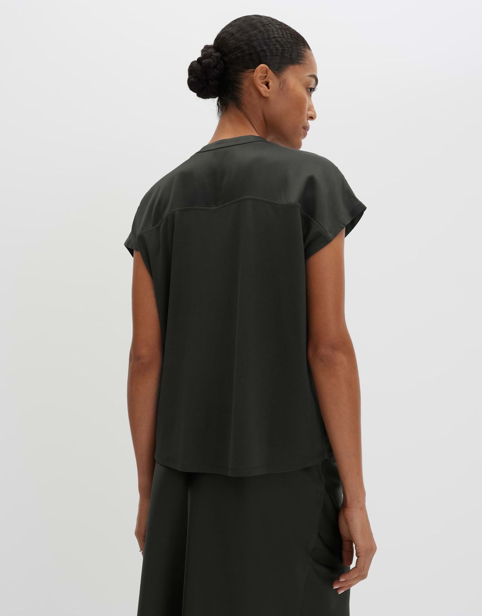 someday. Koralie Detail Shirt mit Satinoptik und Jersey-Rücken – Bild 3