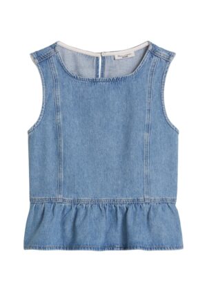 Marc O'Polo Denim Jeansbluse mit Volant-Saum
