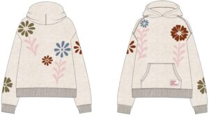 The Shirt Project Hoodie Flower Sweatshirt