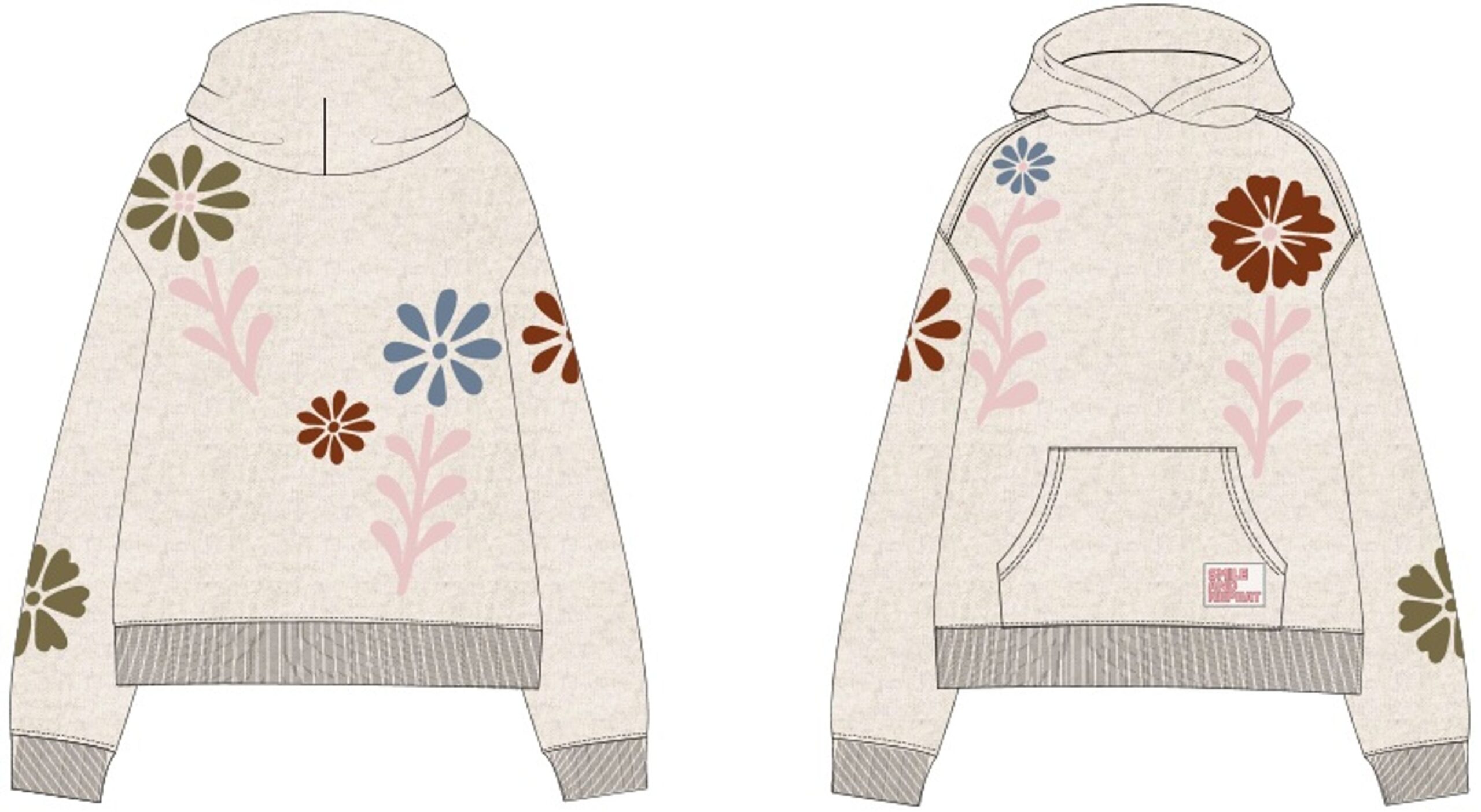 The Shirt Project Hoodie Flower Sweatshirt