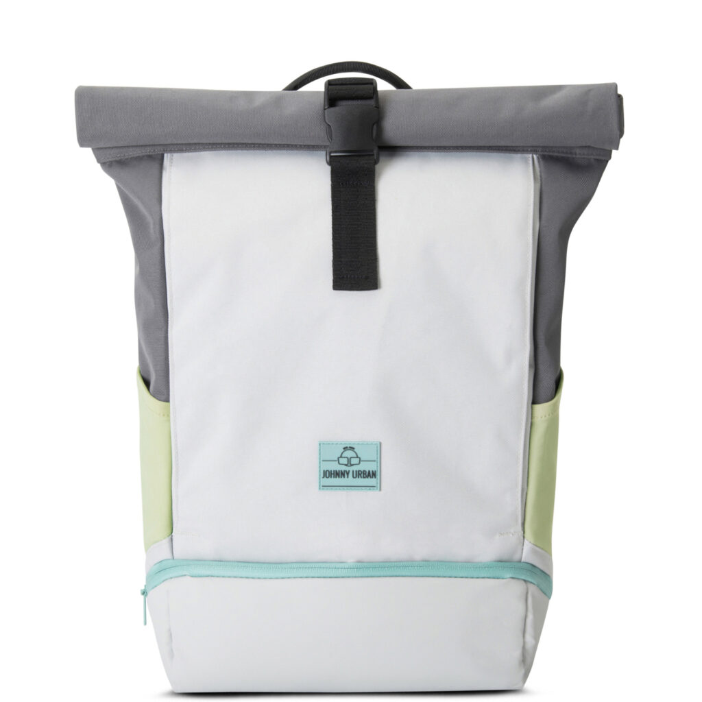 Steingrube Mode JOHNNY URBAN Rolltop Rucksack „Allen“ Medium Grau Grün
