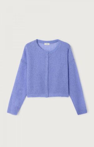 American Vintage Gilet COURT ML COL ROND BOUTONNE