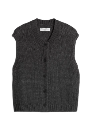 Marc O'Polo Denim Ärmellose Kurzweste mit Knöpfen