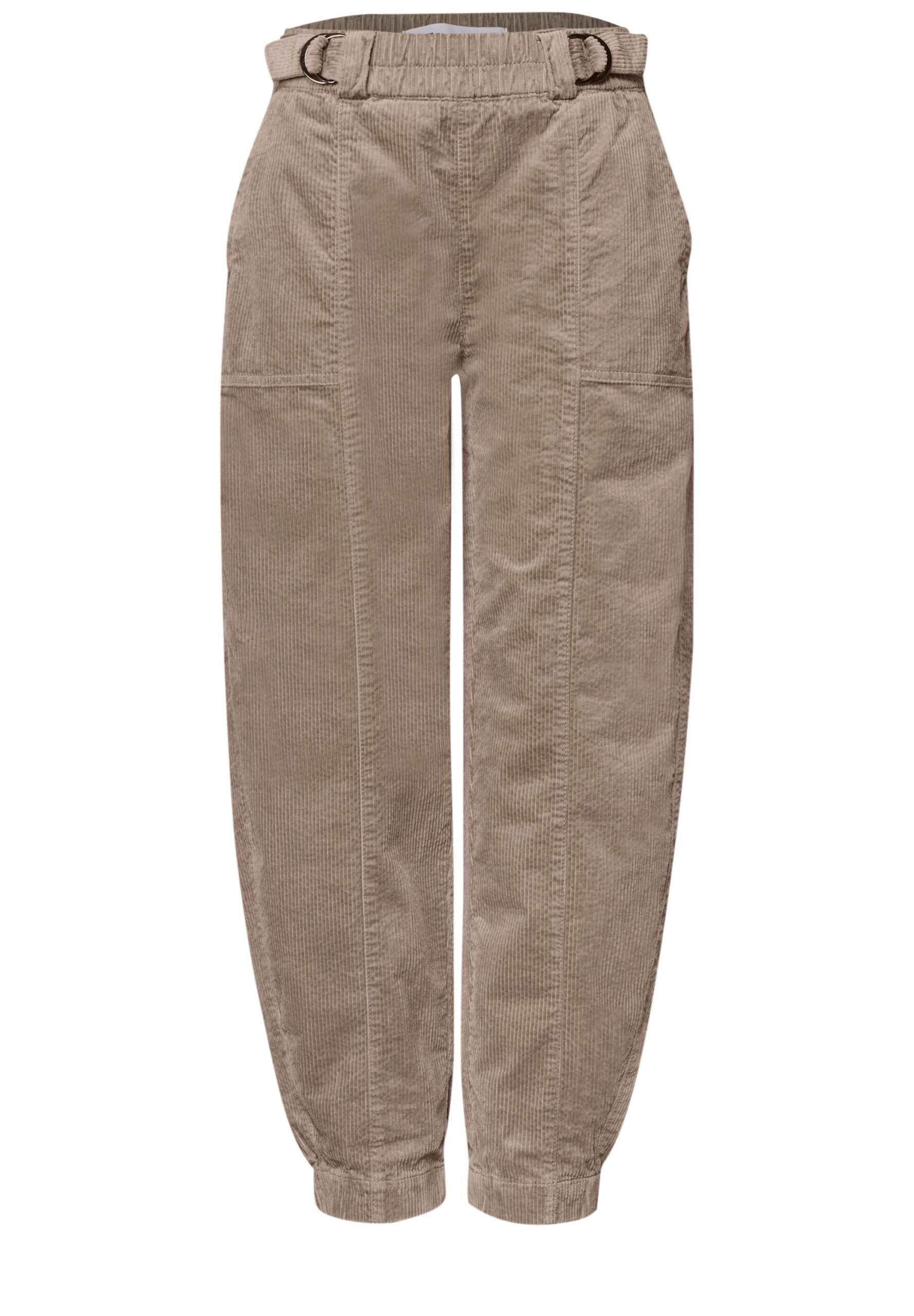 Street One High Waist Barrel Leg Hose mit Elastikbund