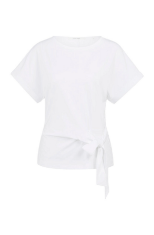 YAYA Top mit Rundhals und geknotetem Detail