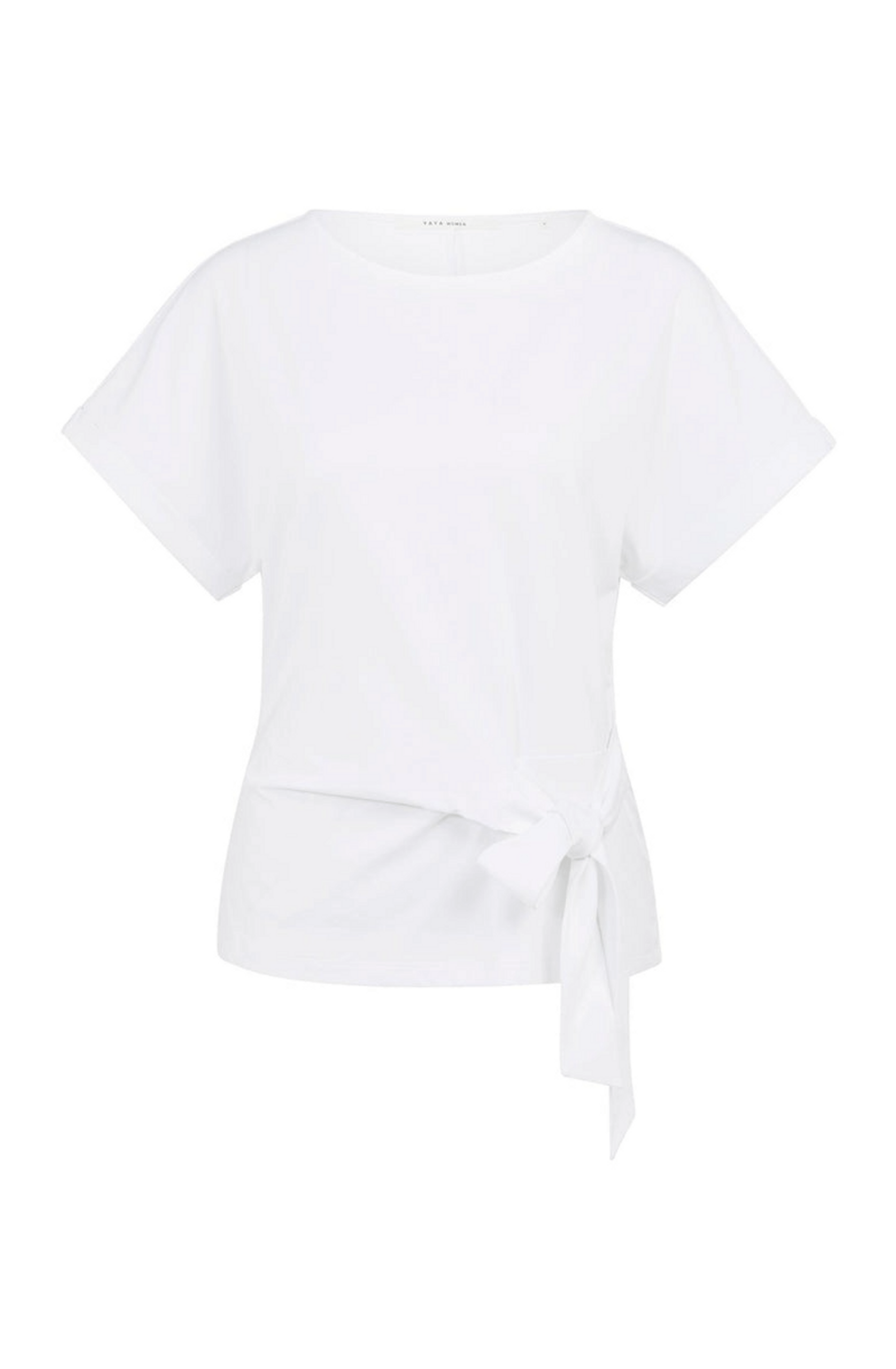 YAYA Top mit Rundhals und geknotetem Detail