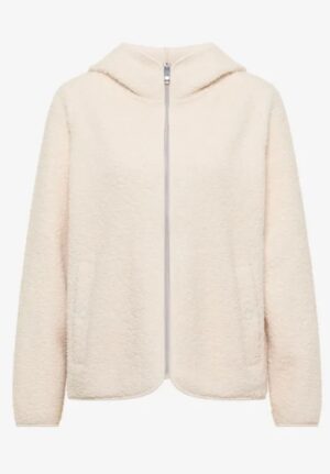 CECIL Teddy-Jacke mit Kapuze in Unifarbe