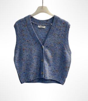 Marc O'Polo Denim Knit Pullunder, Buttonplacket