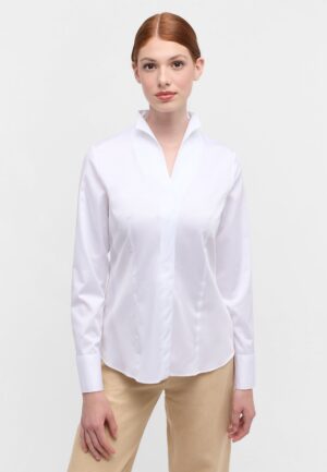 Satin Shirt Bluse Satingewebe Langarm