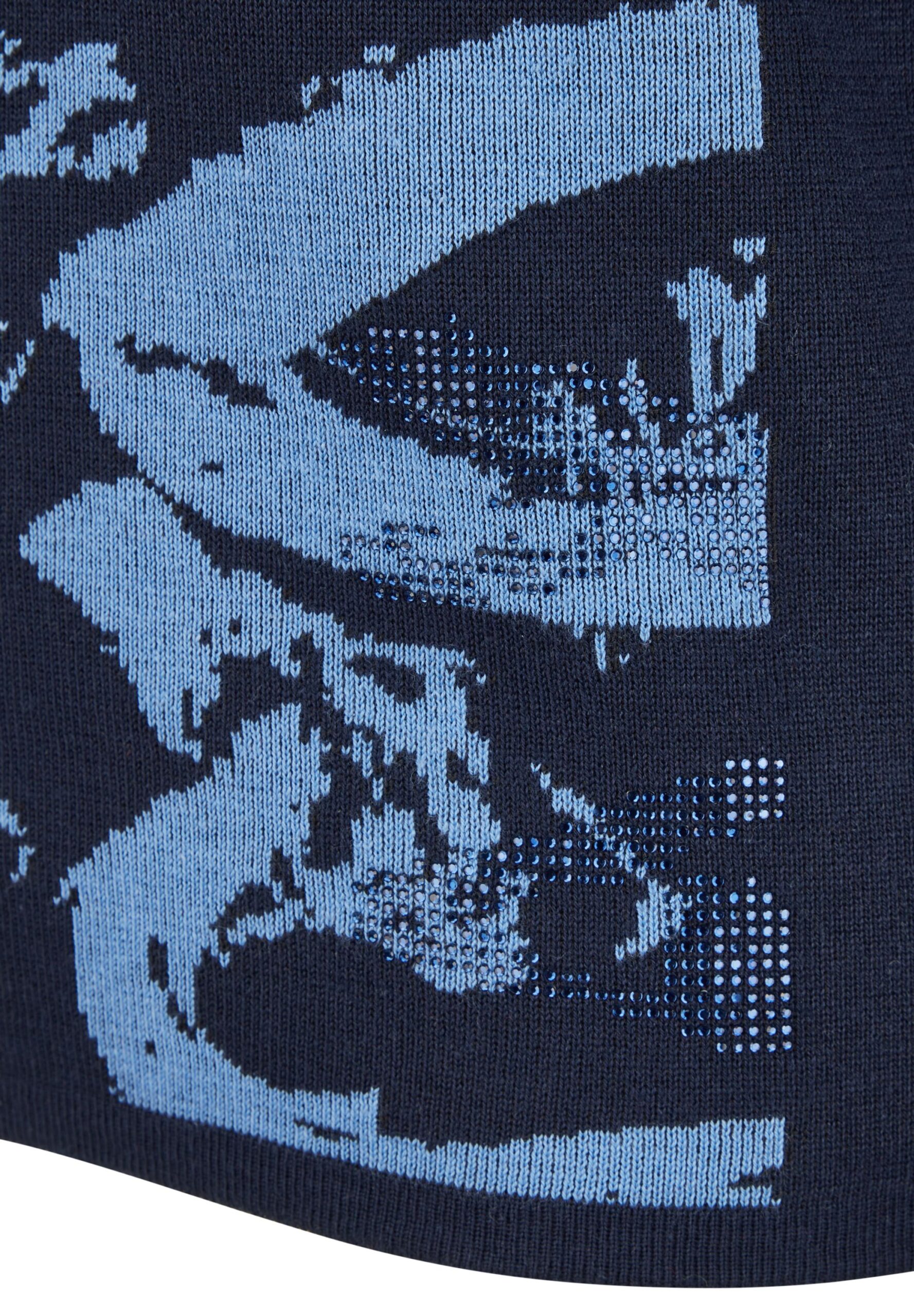 Rabe Floraler Strickpullover mit Stehkragen – Bild 7