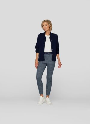 Rabe Strickjacke mit Stehkragen