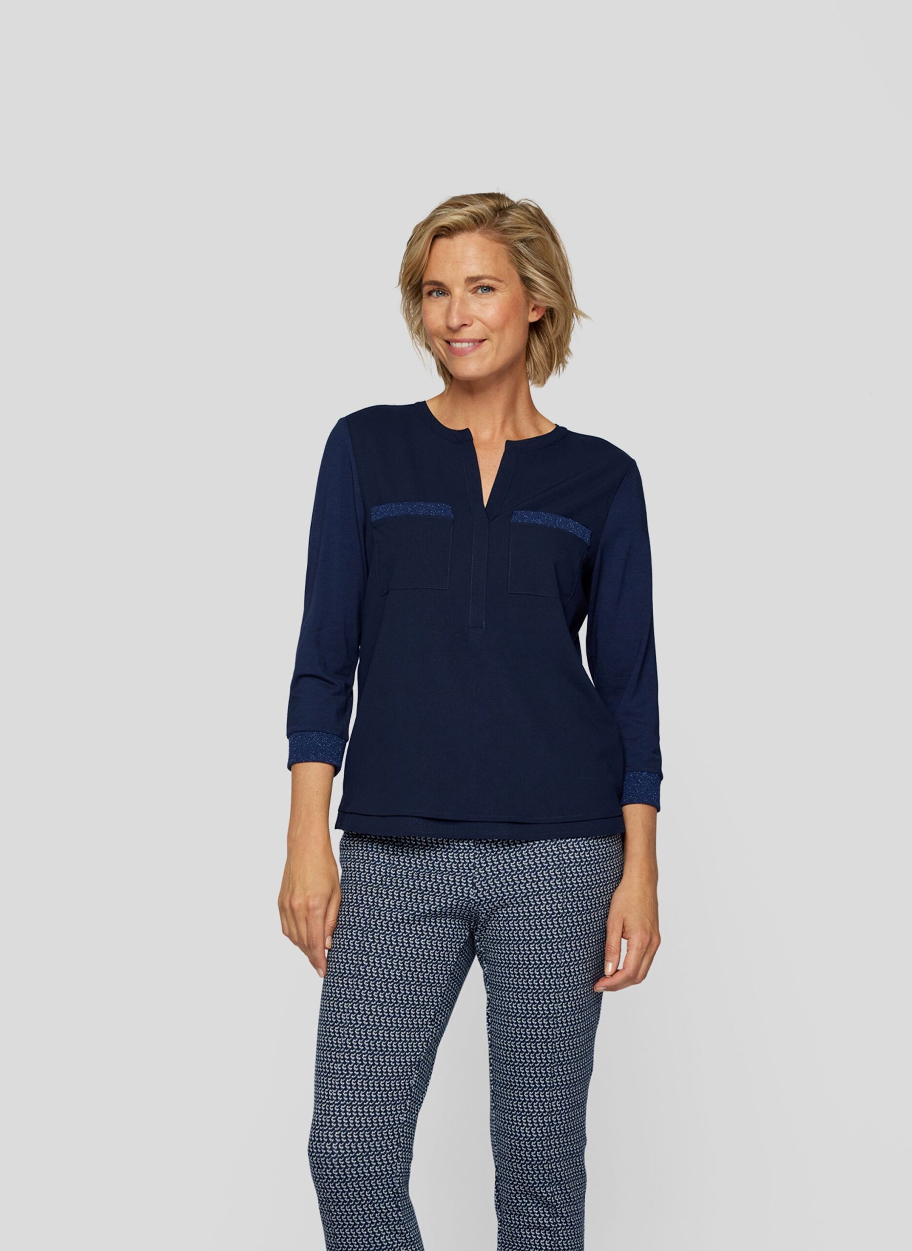 Rabe Bluse in Dunkelblau – Bild 2