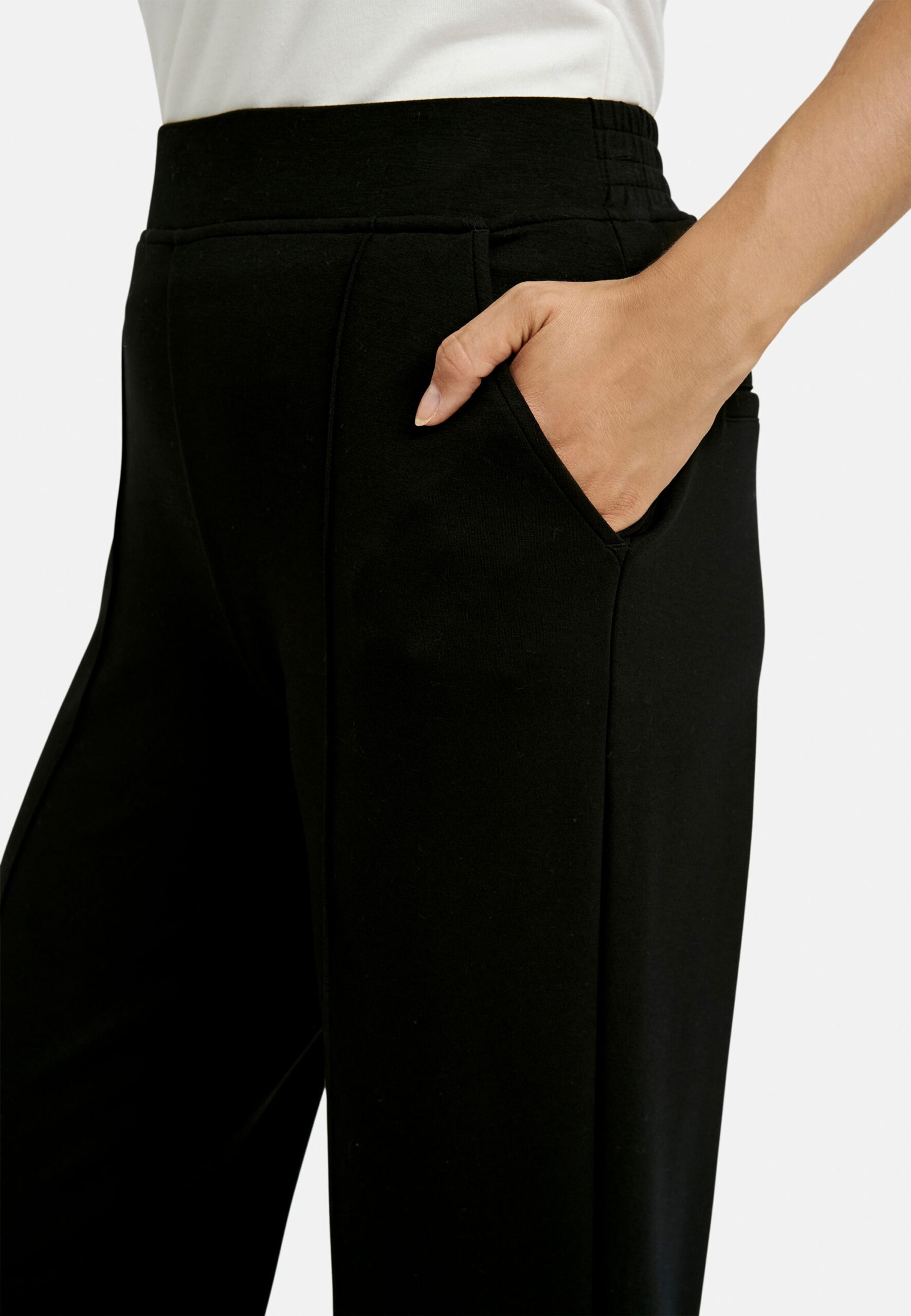 milano italy Wideleg Pants mit elastischem Bund – Bild 3