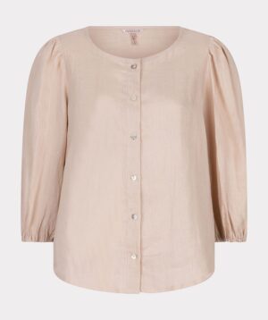 Blouse R-neck linen