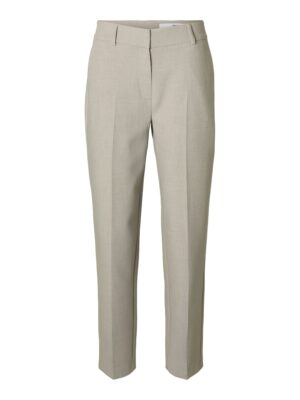 Selected Femme SLFRITA-RIA MW CROPPED PANT MEL NOOS