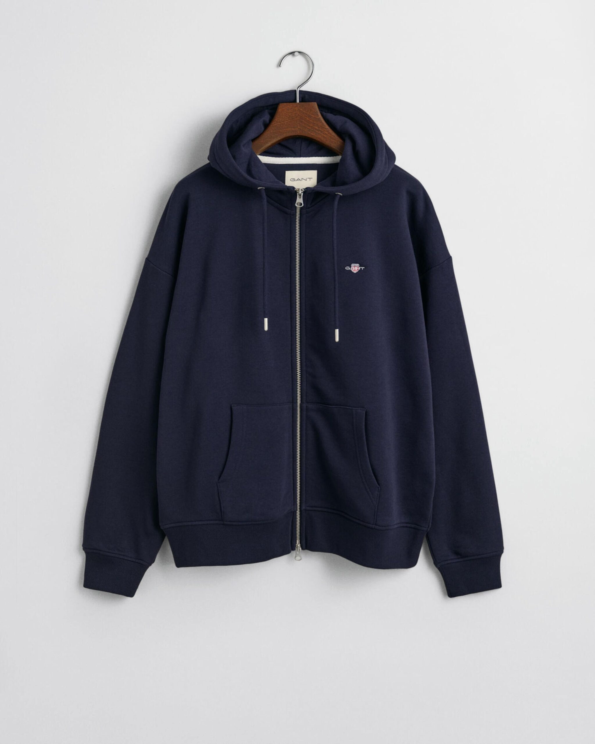 GANT Relaxed Fit Sweatjacke mit Kapuze