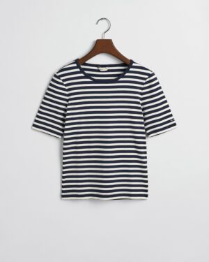 GANT SLIM STRIPED 1X1 RIBBED SS T-SHIRT