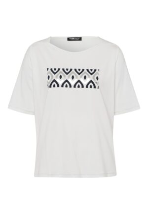 Kurzarmshirt LOVE AT FIRST SIGHT mit geometischem Motiv