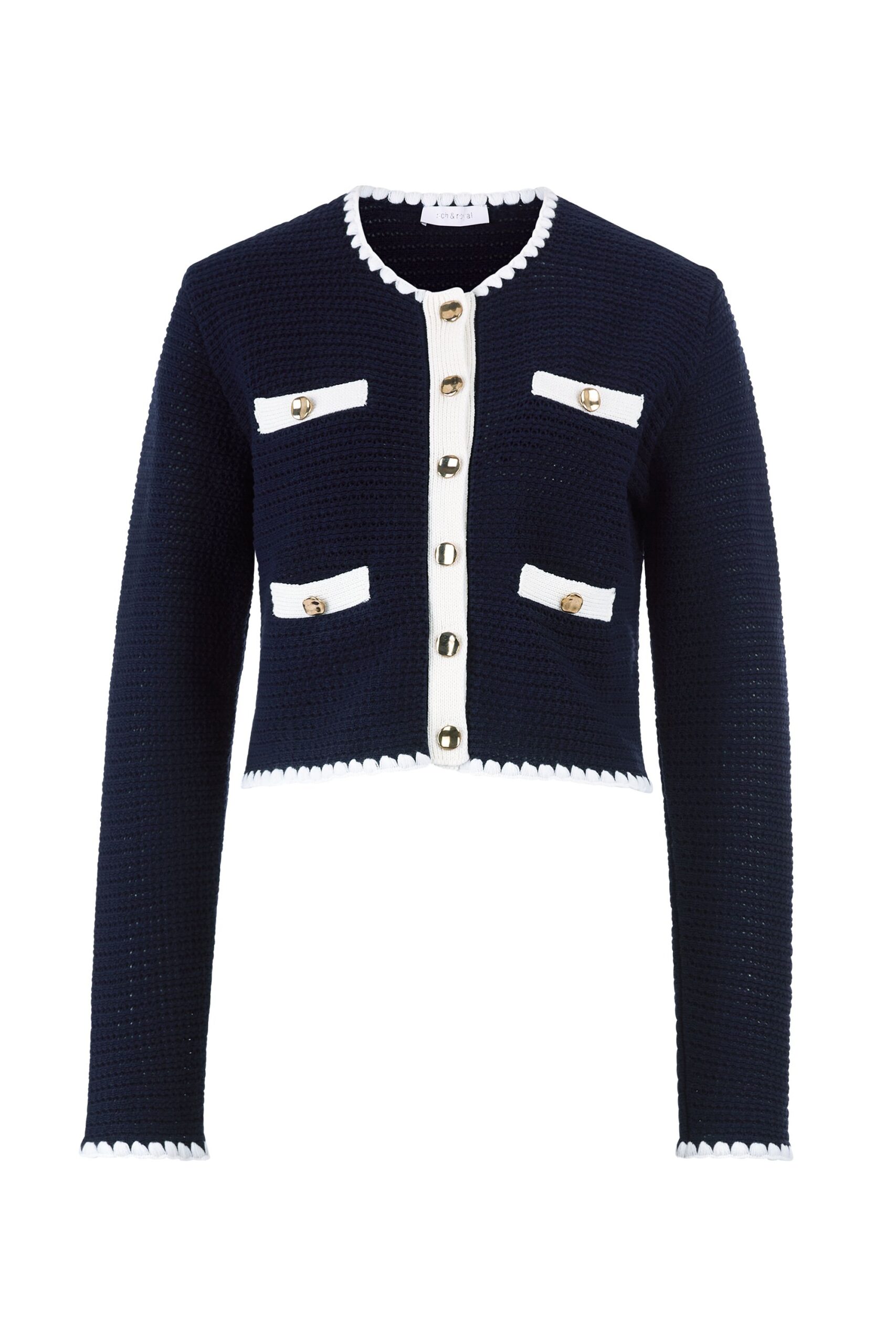 Rich & Royal Strickjacke mit goldenen Knöpfen