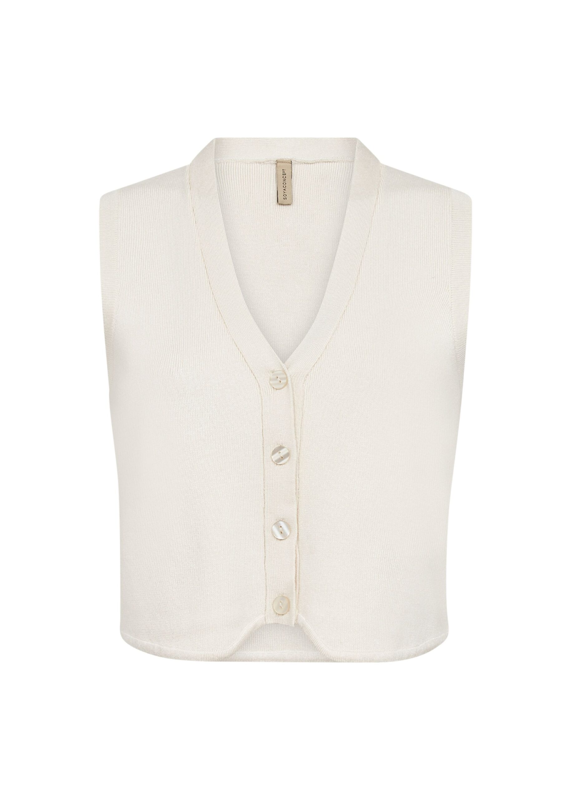 SOYACONCEPT Ärmellose Weste mit V-Ausschnitt und Knopfleiste