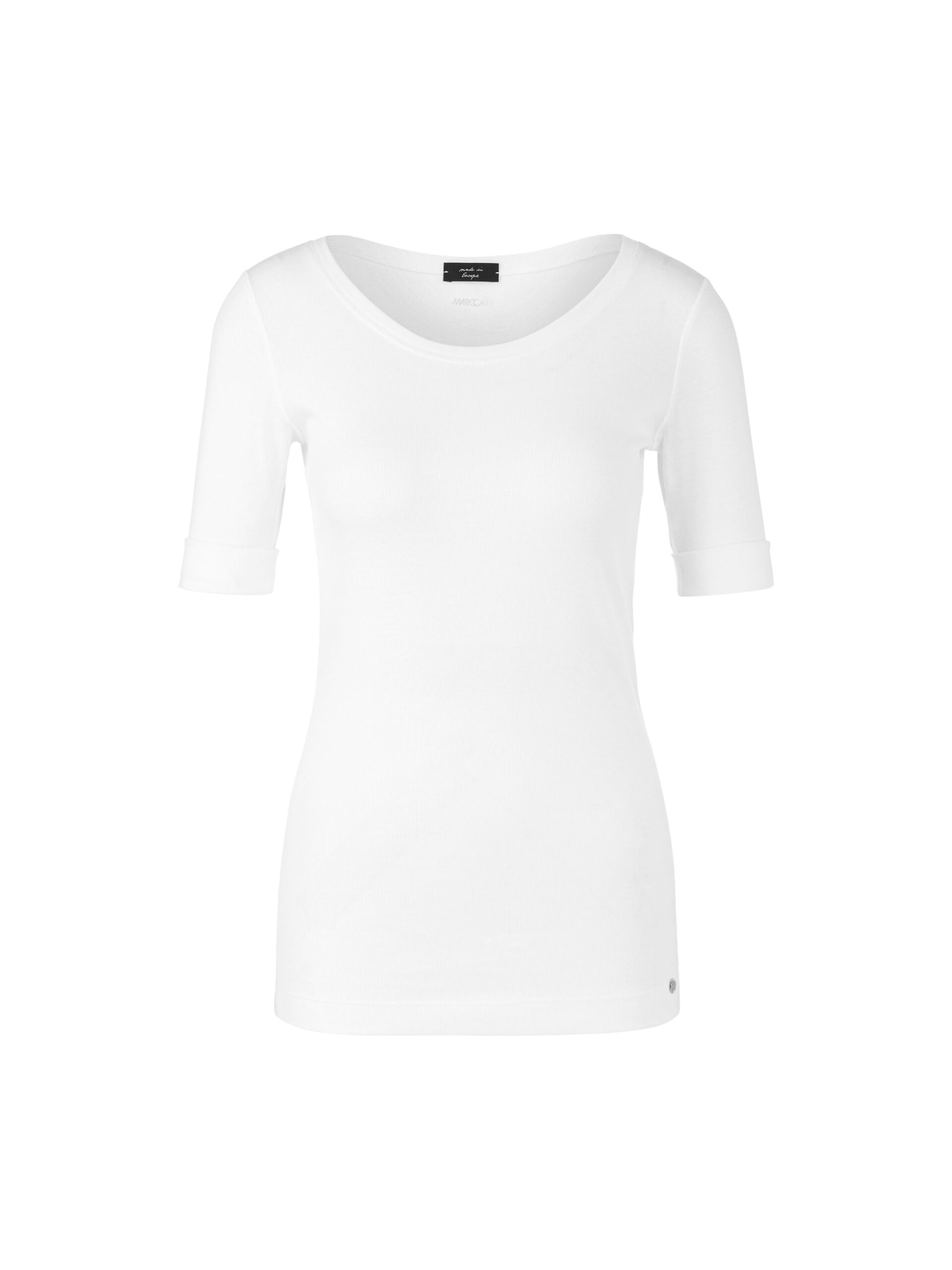 Marc Cain Essentials Rundhals-Shirt mit halben Ärmeln
