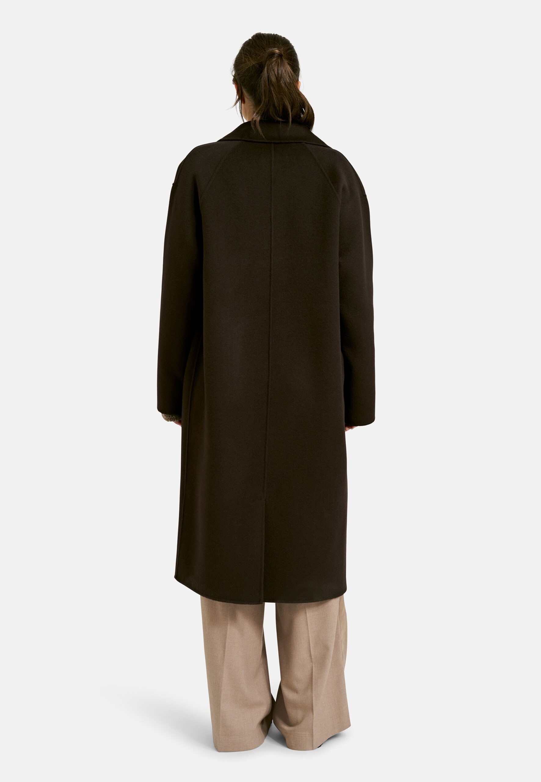 milano italy Wollmantel mit Doppelreiher und Reverskragen – Bild 3