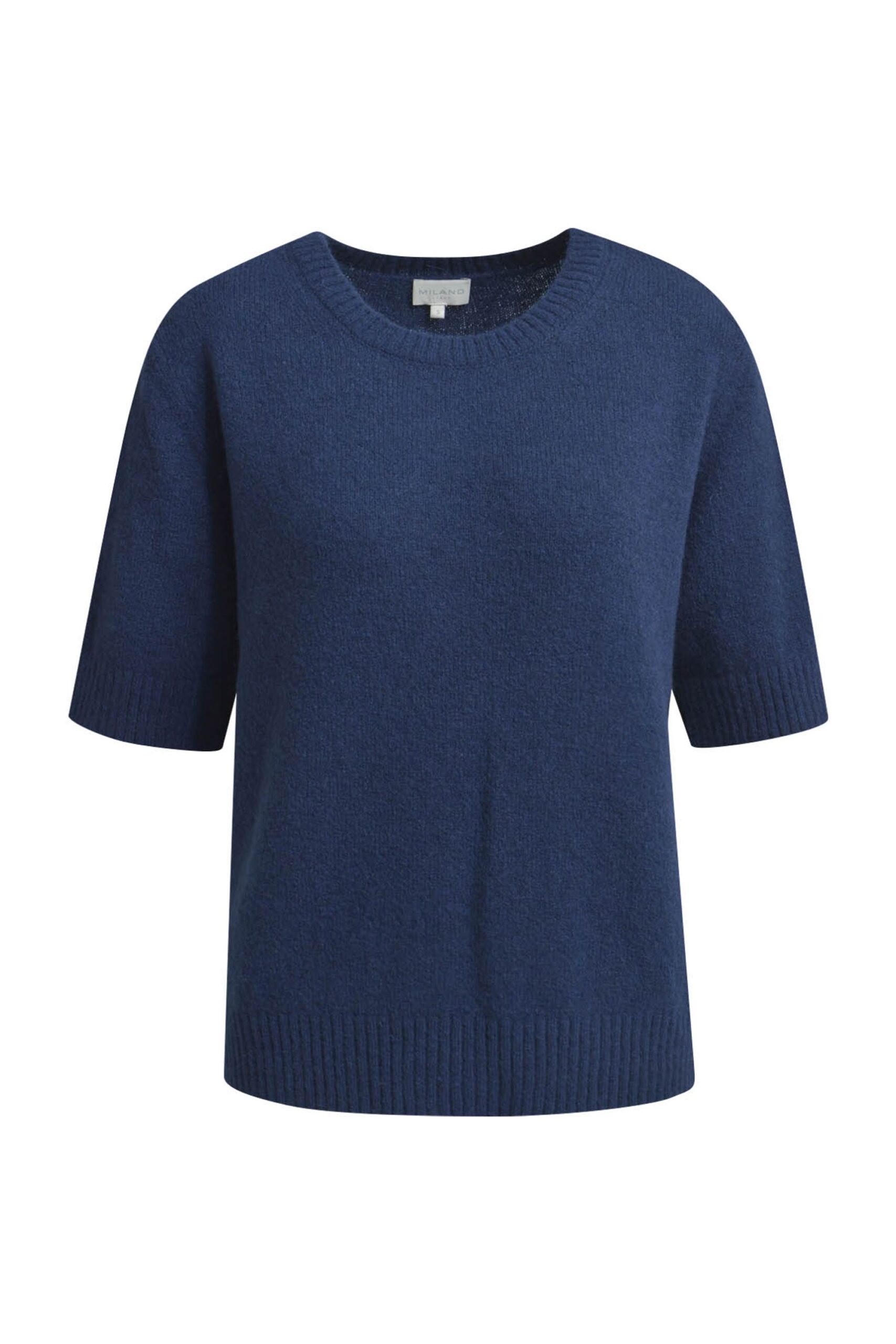 milano italy Fitted 1/2 Sleeve Pullover with Round Neck