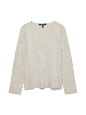 VERO MODA Strickpullover mit V-Ausschnitt und langen Ärmeln