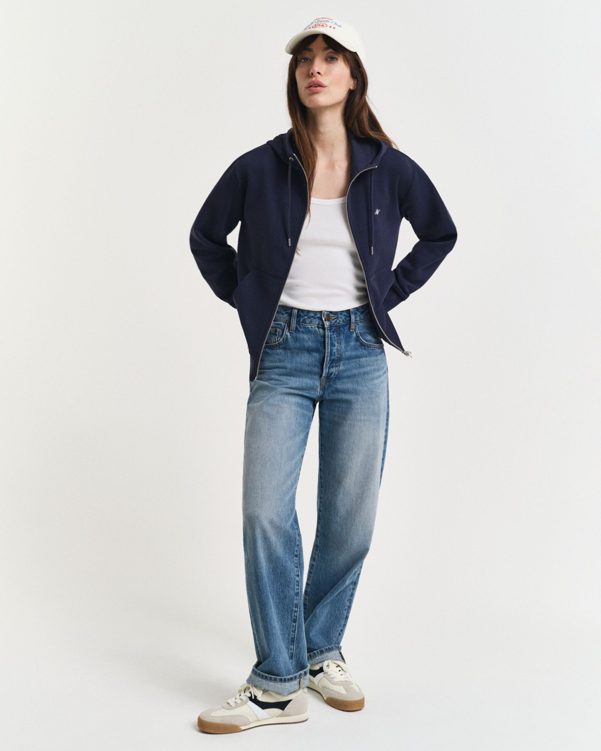 GANT Relaxed Fit Sweatjacke mit Kapuze – Bild 2