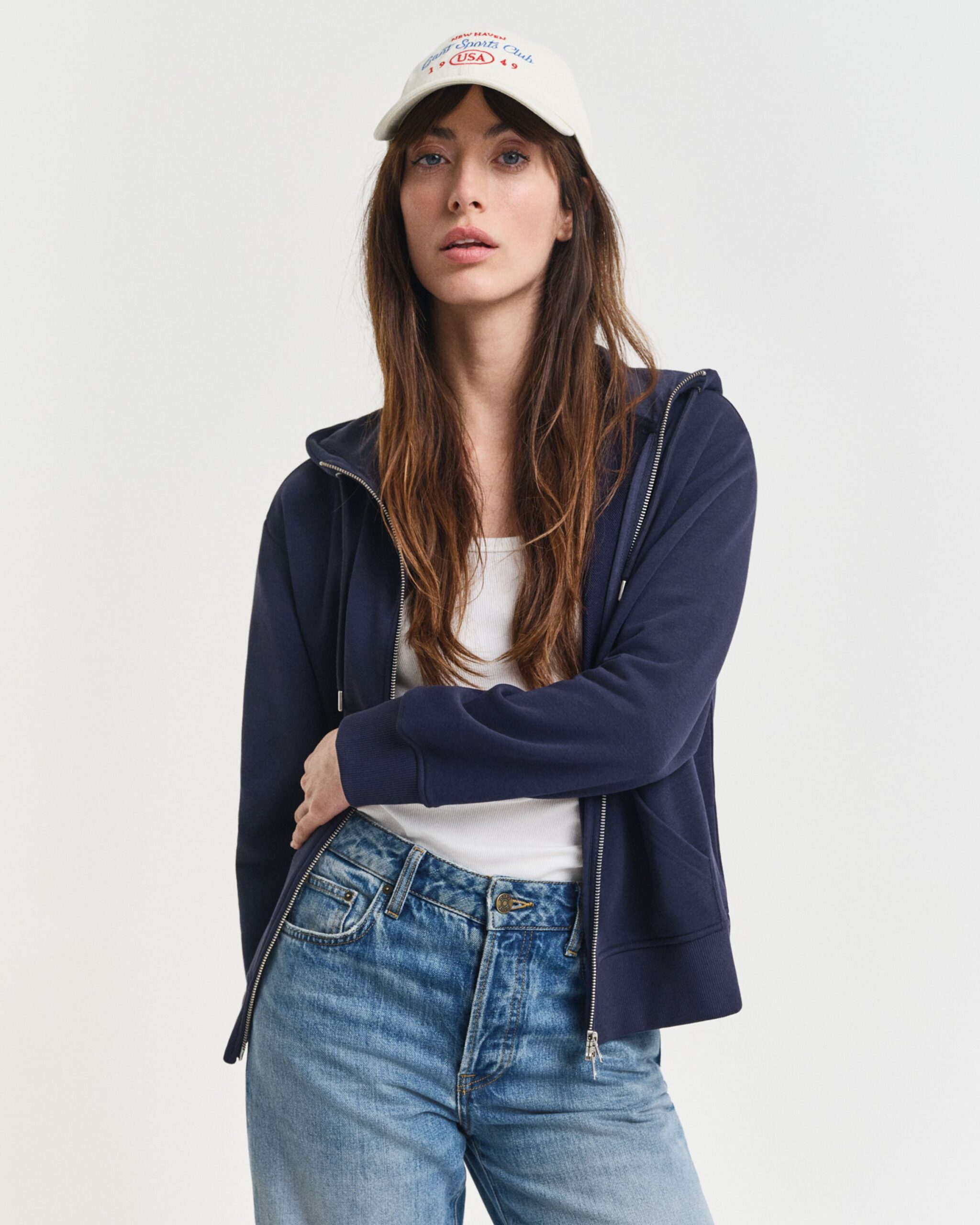 GANT Relaxed Fit Sweatjacke mit Kapuze – Bild 3