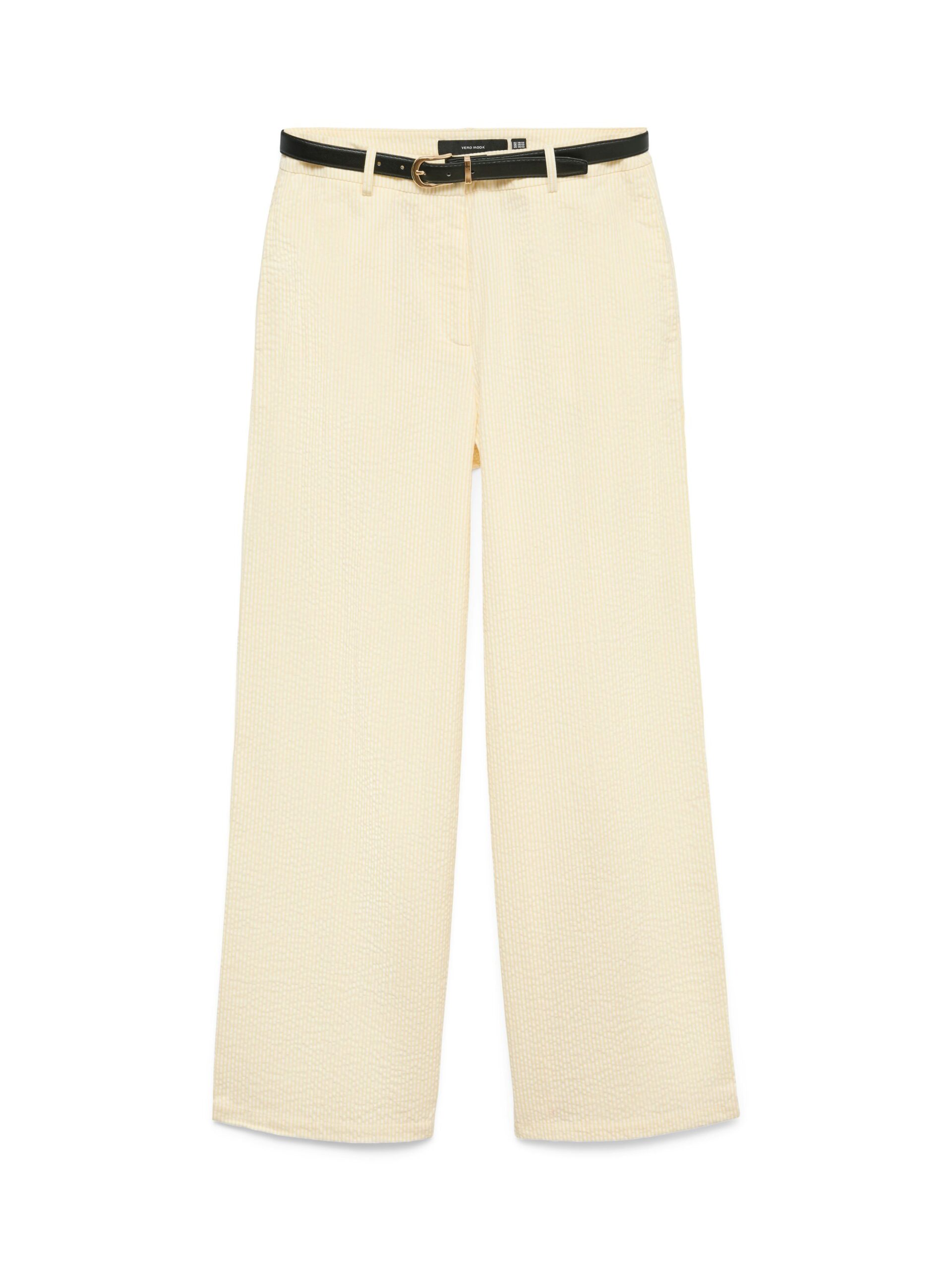 VERO MODA HW SEERSUCKER WIDE PANT