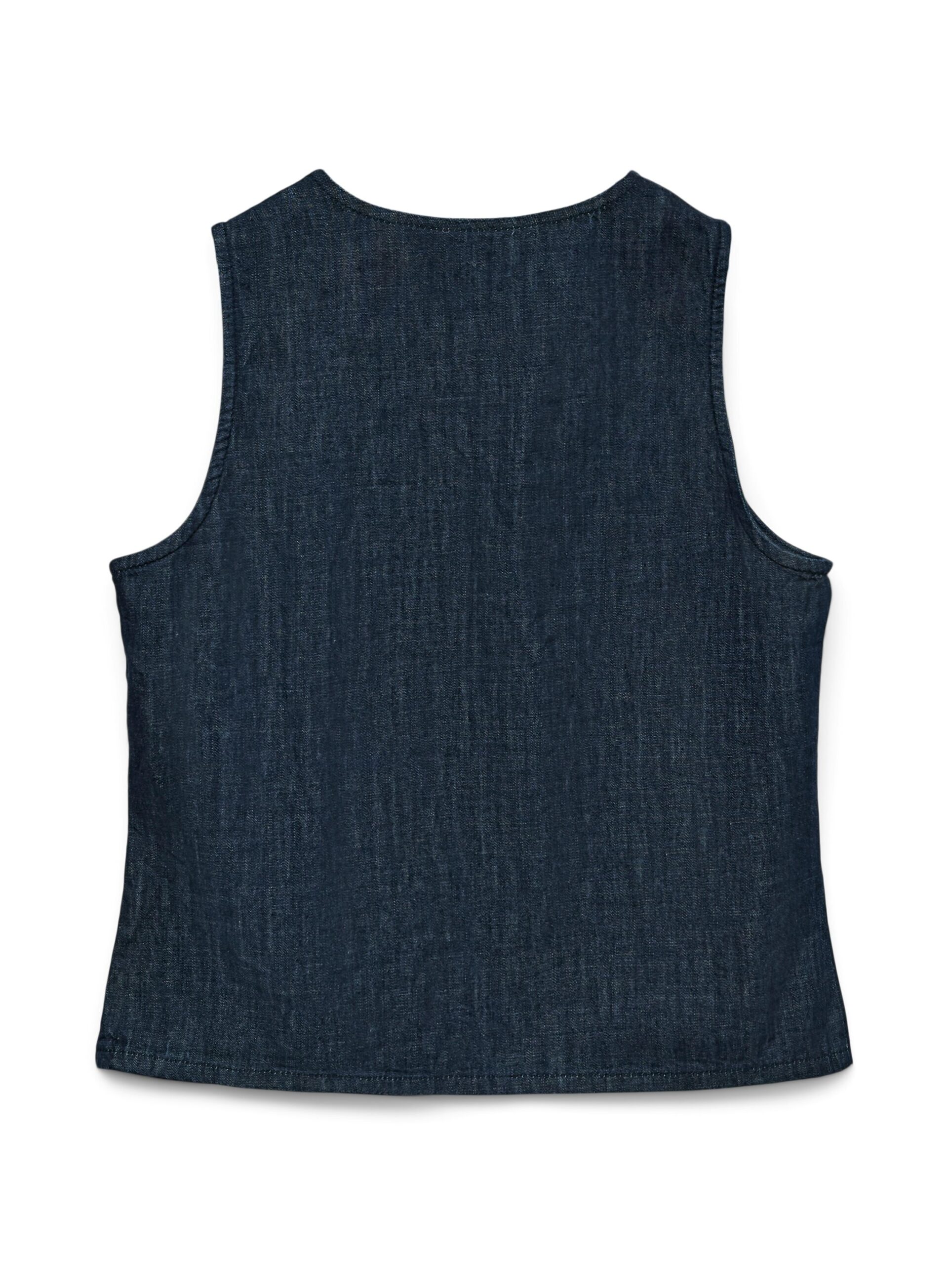 VERO MODA VMHALANA SS BOW DENIM VEST TOP – Bild 6