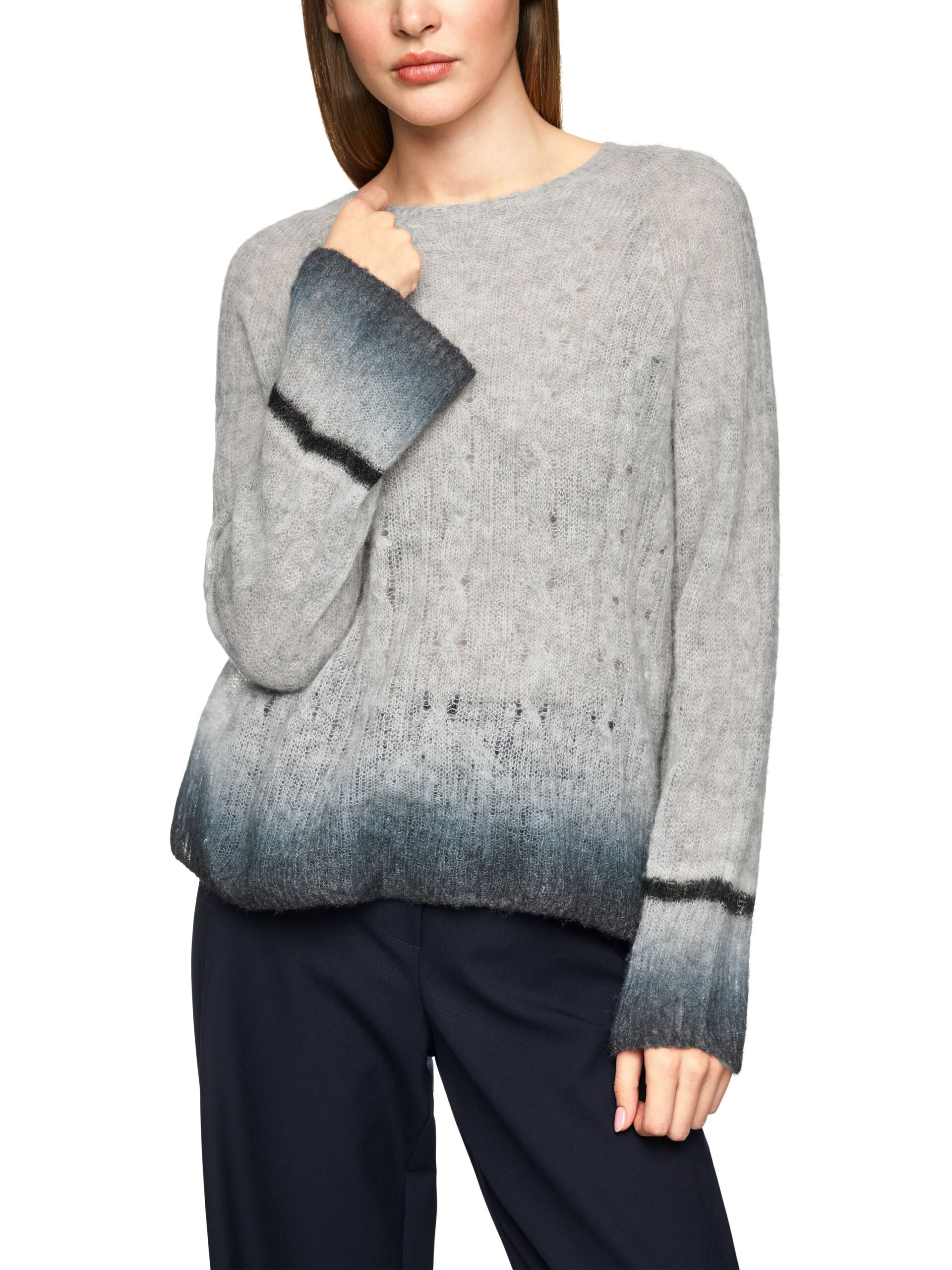 Marc Cain Sports Strickpullover mit Zopfmuster – Bild 3