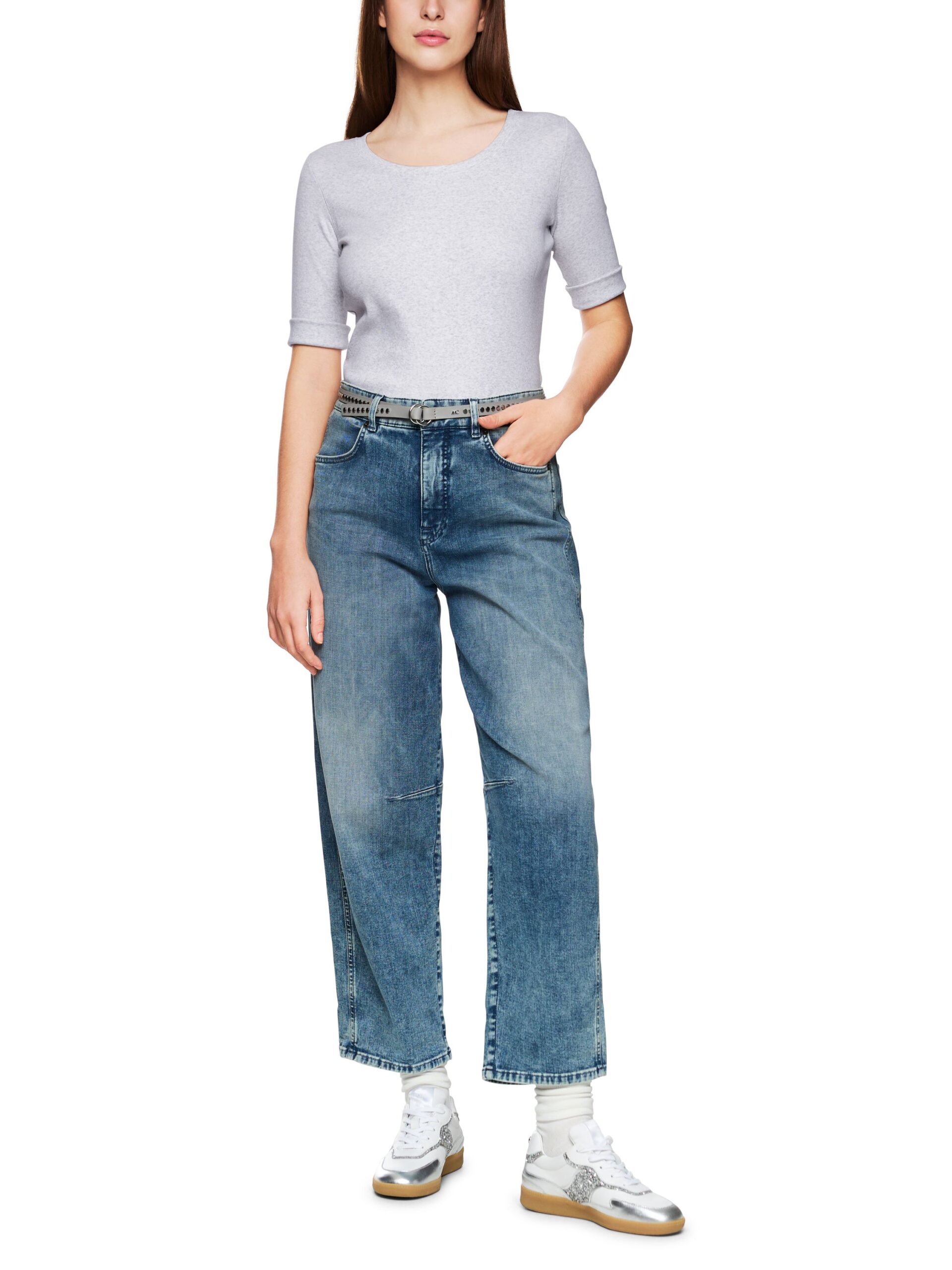 Marc Cain Sports Basic-Shirt aus Baumwollstretch – Bild 2