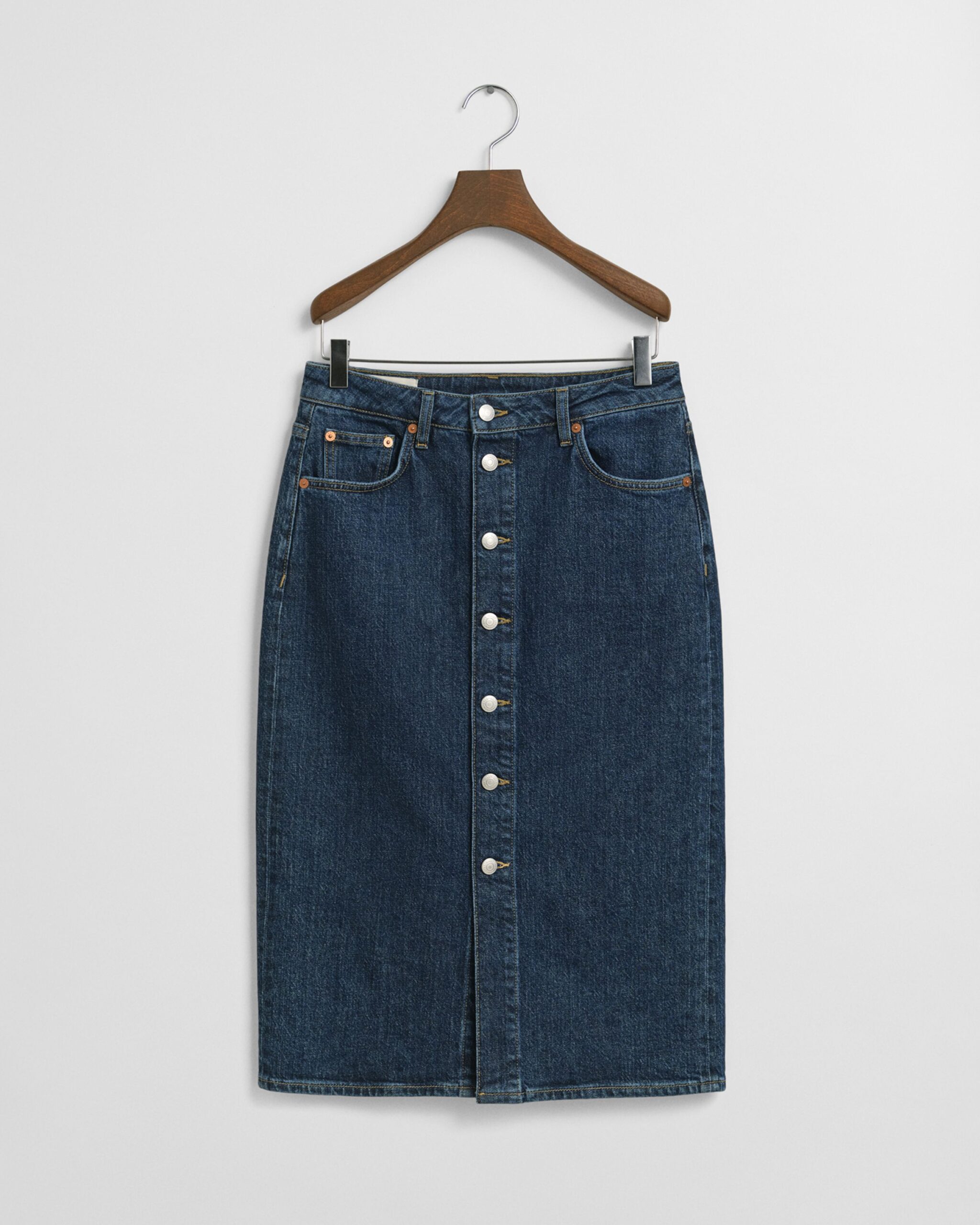 GANT Jeansrock mit Knopfleiste