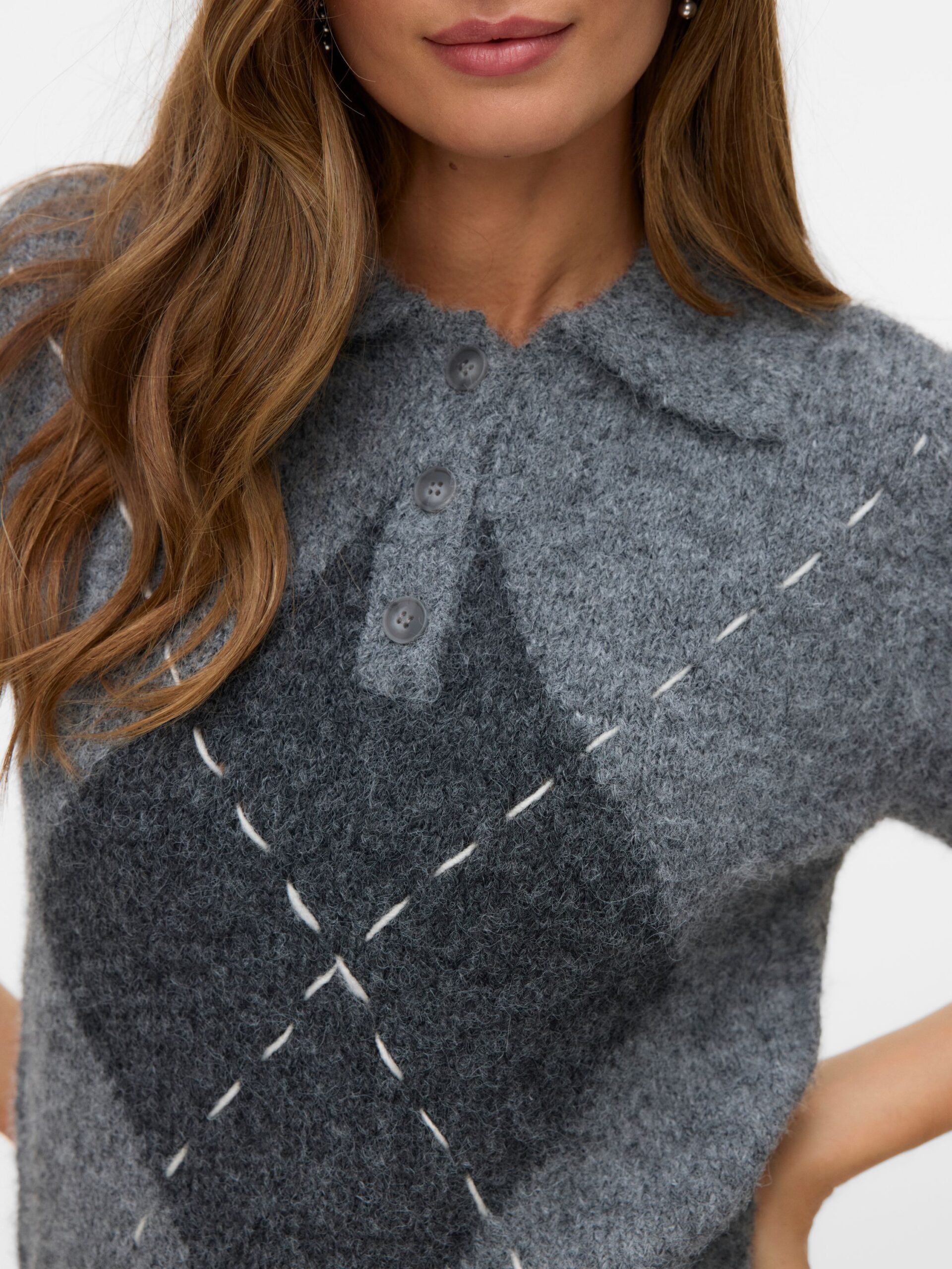 VERO MODA 2/4 Poloneck Pullover – Bild 4