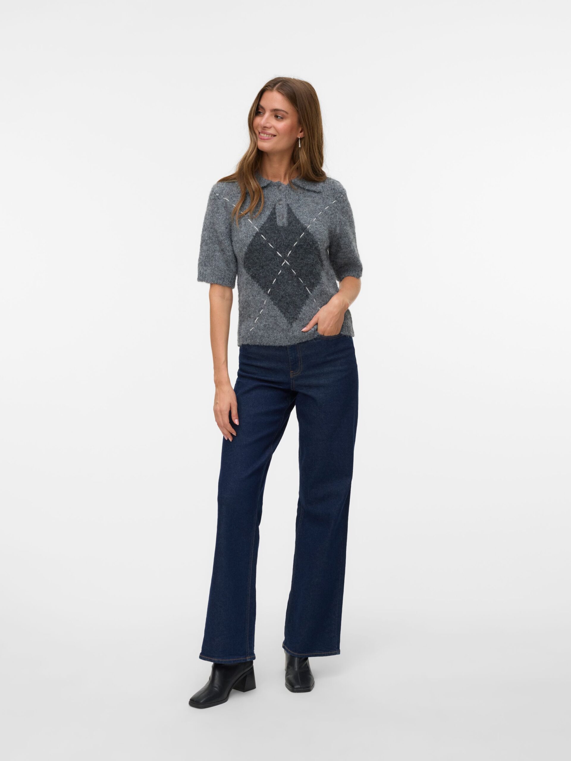 VERO MODA 2/4 Poloneck Pullover – Bild 2