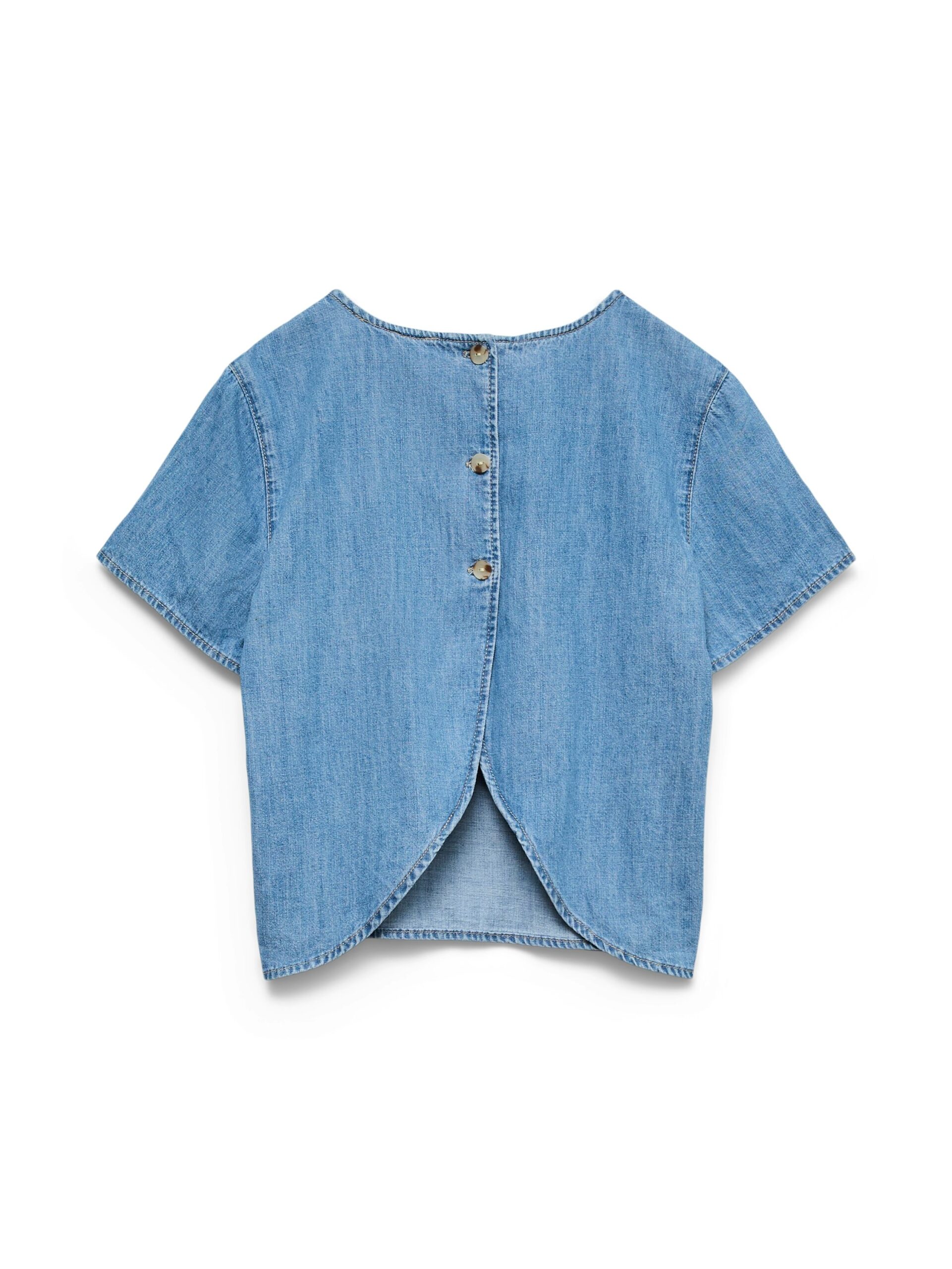 VERO MODA Bluse VMKIRSTIN SS DENIM TOP – Bild 6