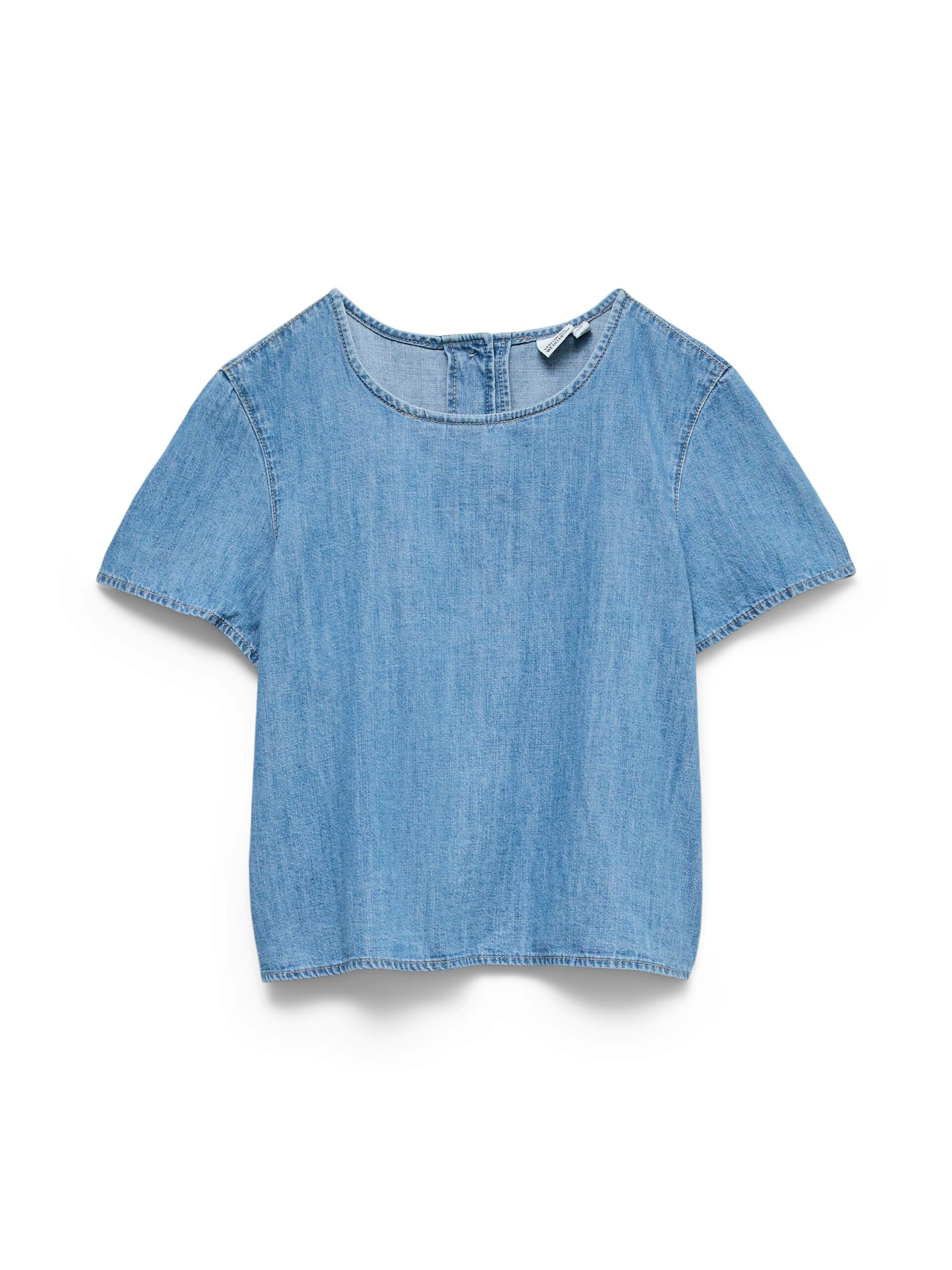 VERO MODA Bluse VMKIRSTIN SS DENIM TOP
