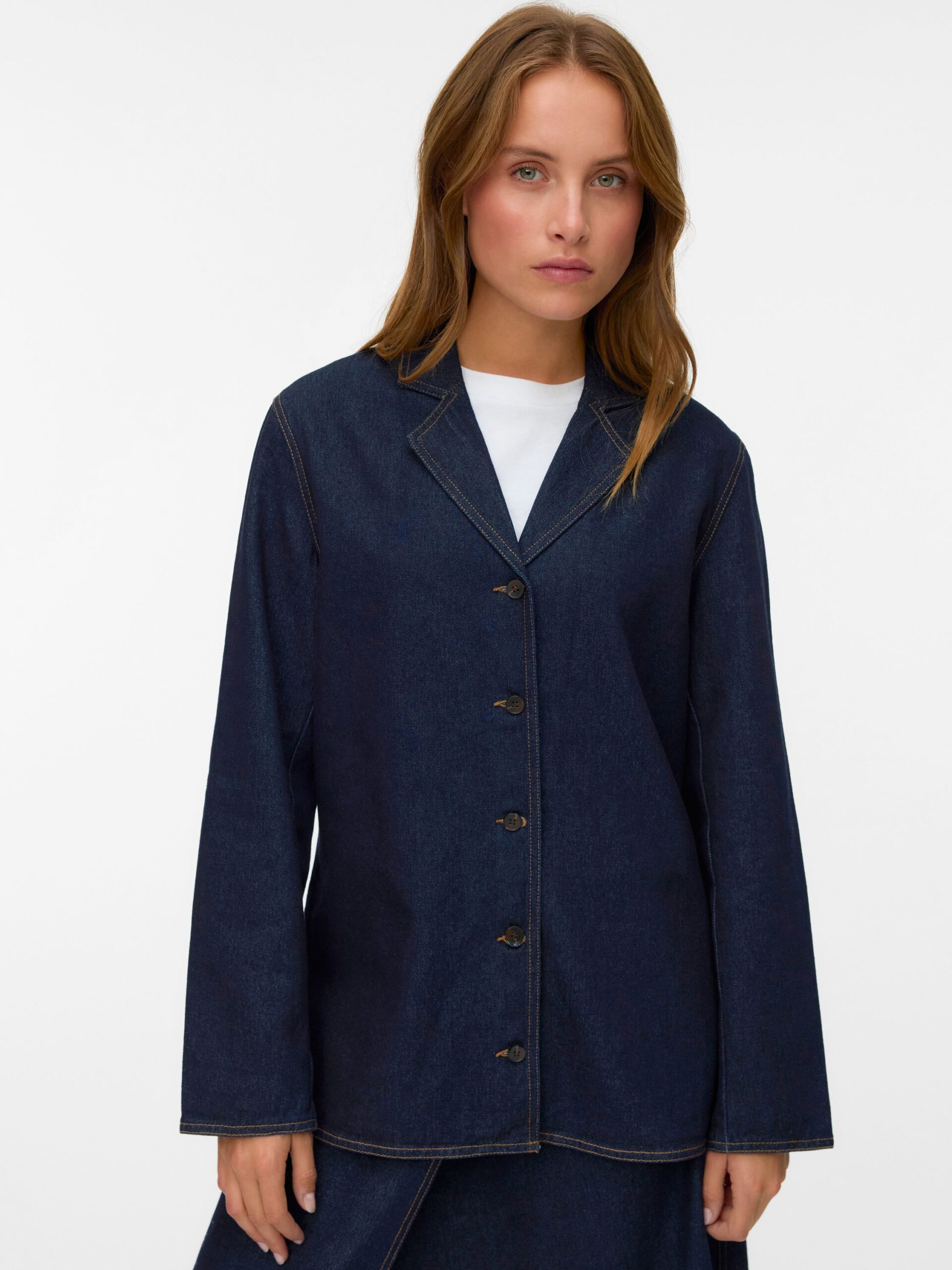 VERO MODA VMKANIKA LS DENIM BLAZER SHIRT – Bild 3