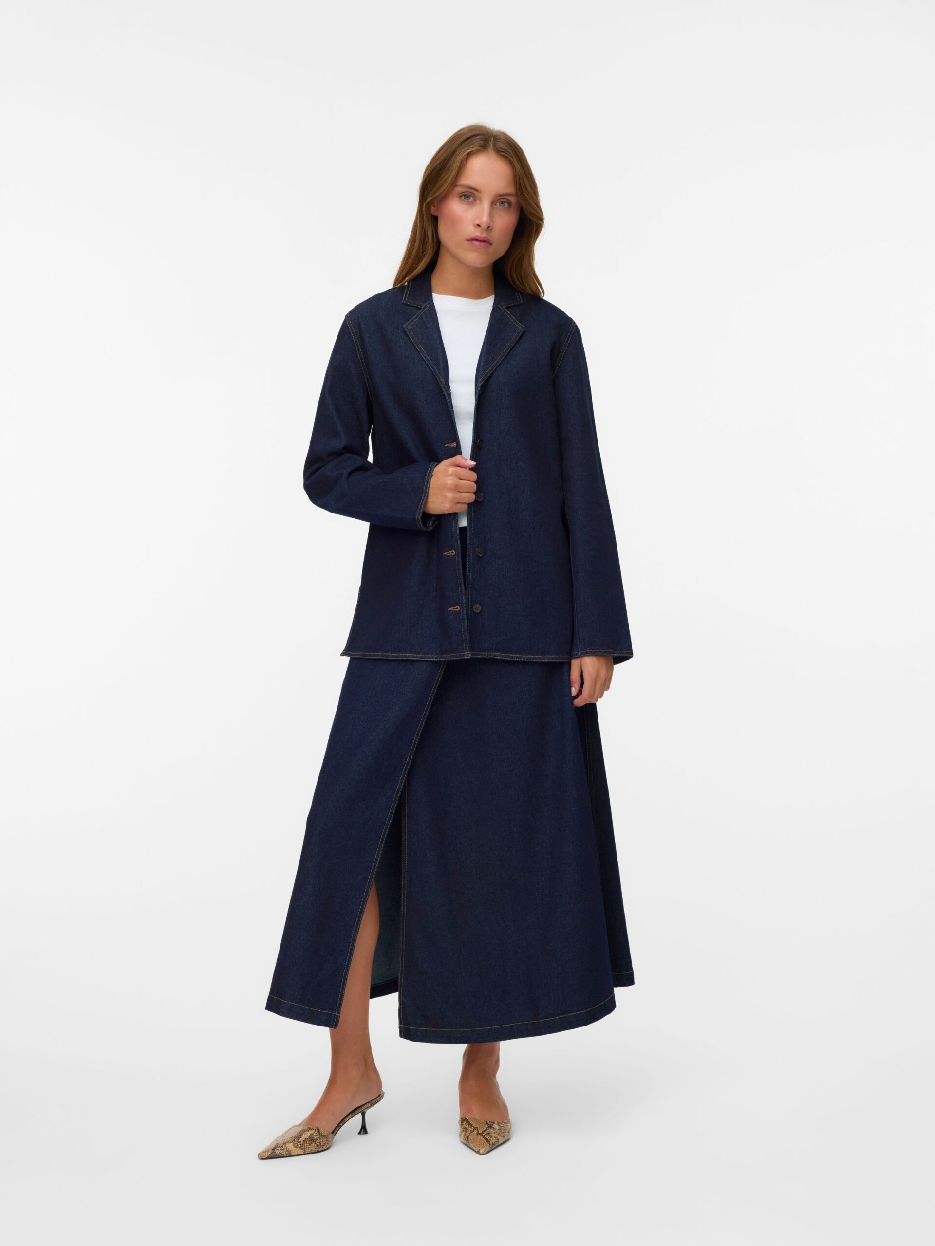 VERO MODA VMKANIKA LS DENIM BLAZER SHIRT – Bild 2