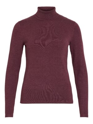 VILA Rollkragen Strickpullover mit Langarm