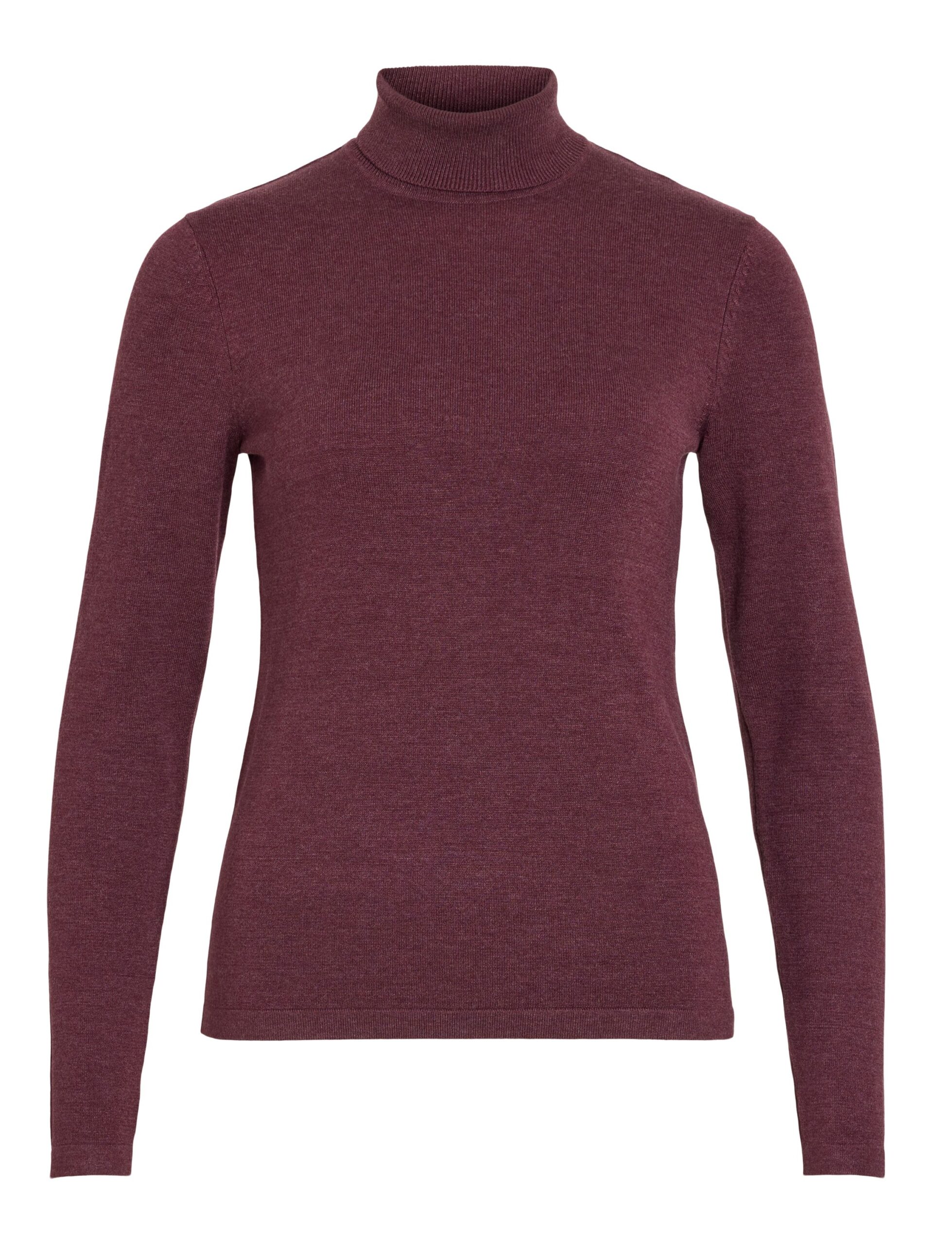 VILA Rollkragen Strickpullover mit Langarm
