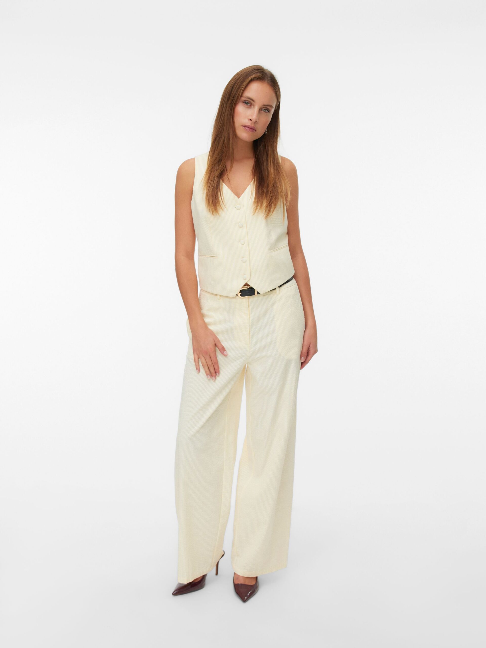 VERO MODA HW SEERSUCKER WIDE PANT – Bild 2